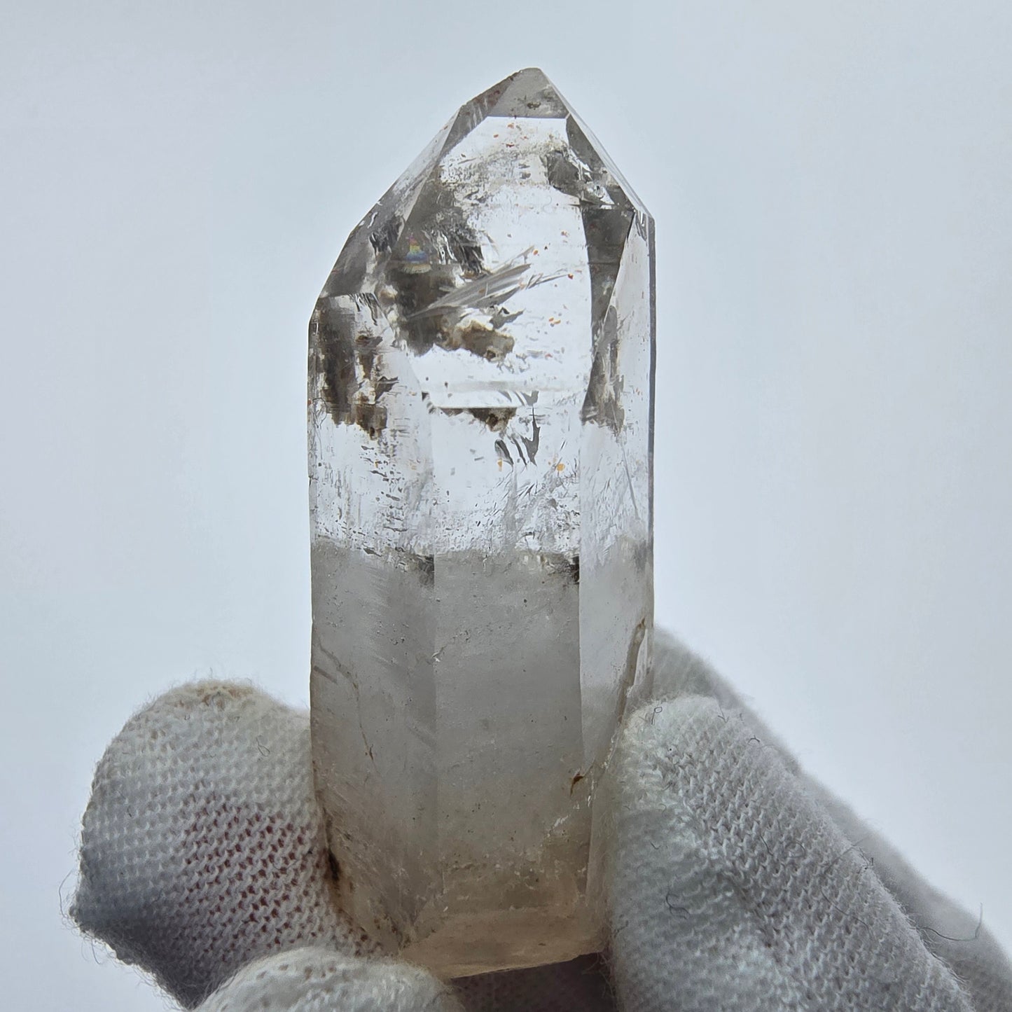 9x klare Phantom Rauchquarz Spitzen, Zepter aus Goboboseb, Namibia Lot Sammlung