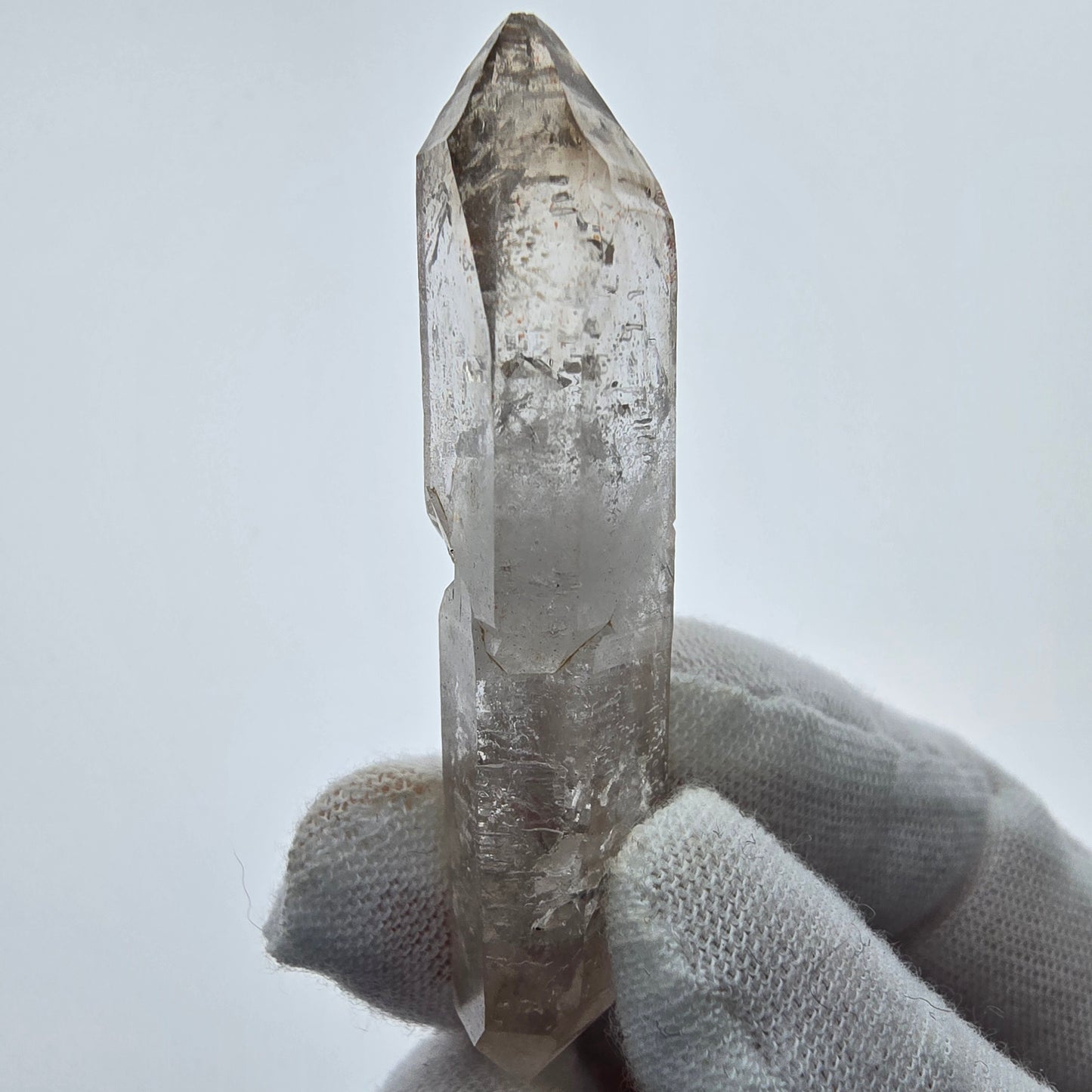 9x klare Phantom Rauchquarz Spitzen, Zepter aus Goboboseb, Namibia Lot Sammlung