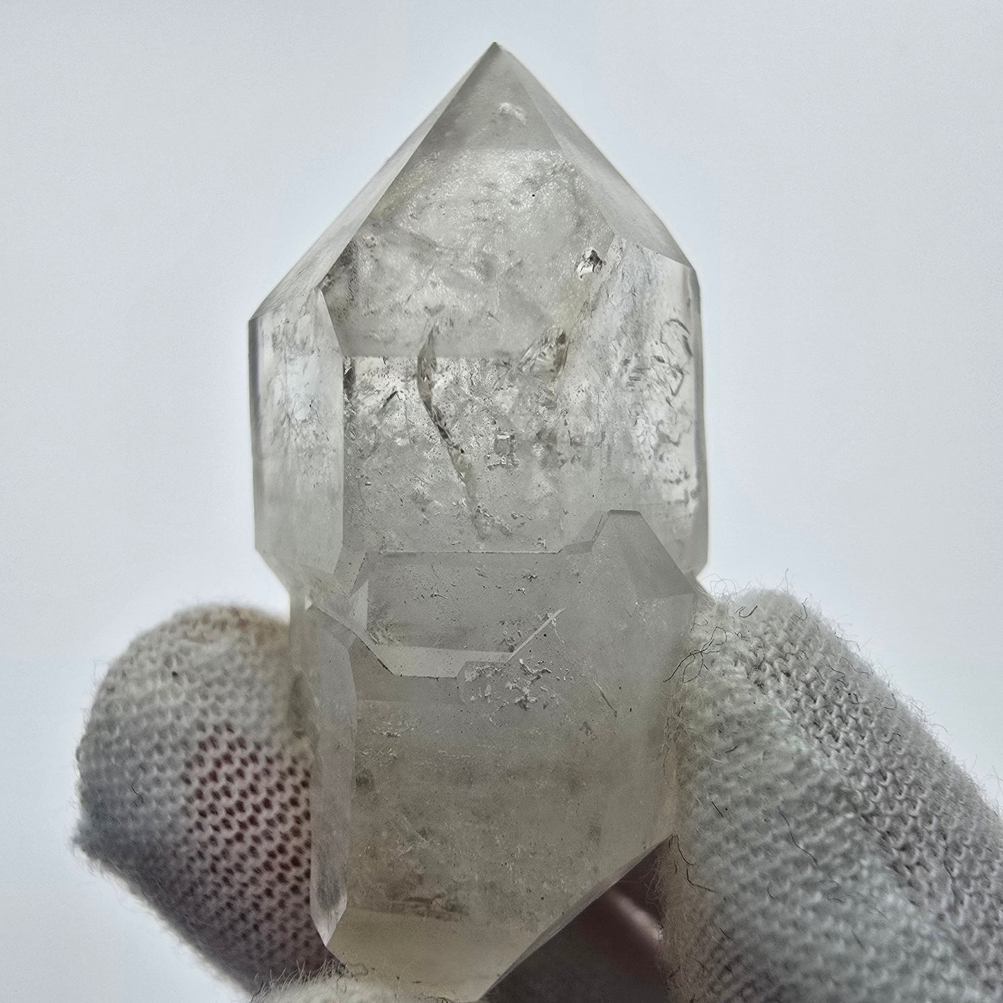 10x klare Phantom Rauchquarz Spitzen, Zepter aus Goboboseb, Namibia Lot Sammlung Set