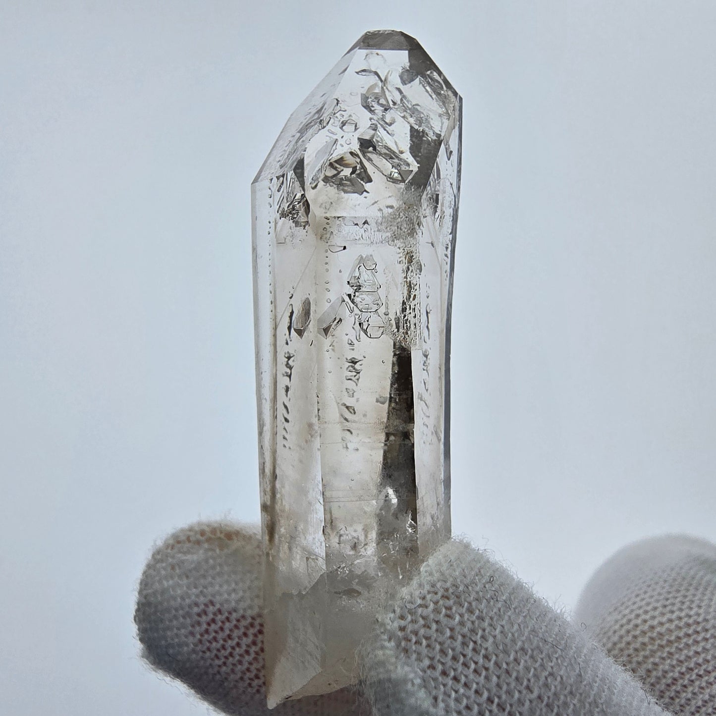 10x klare Phantom Rauchquarz Spitzen, Zepter aus Goboboseb, Namibia Lot Sammlung Set
