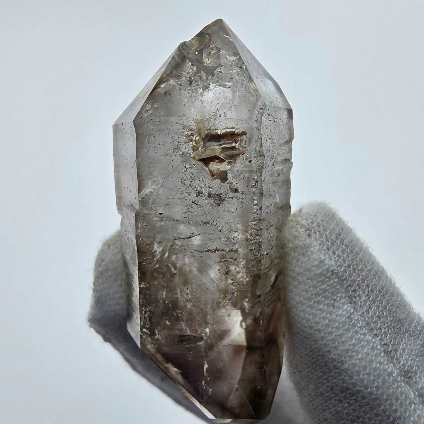 10x klare Phantom Rauchquarz Spitzen, Zepter aus Goboboseb, Namibia Lot Sammlung Set