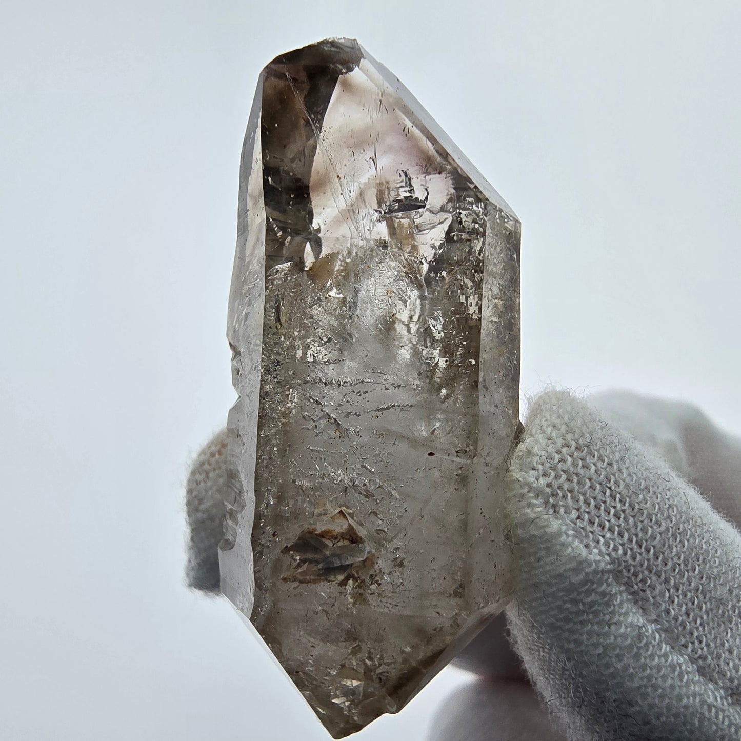 10x klare Phantom Rauchquarz Spitzen, Zepter aus Goboboseb, Namibia Lot Sammlung Set