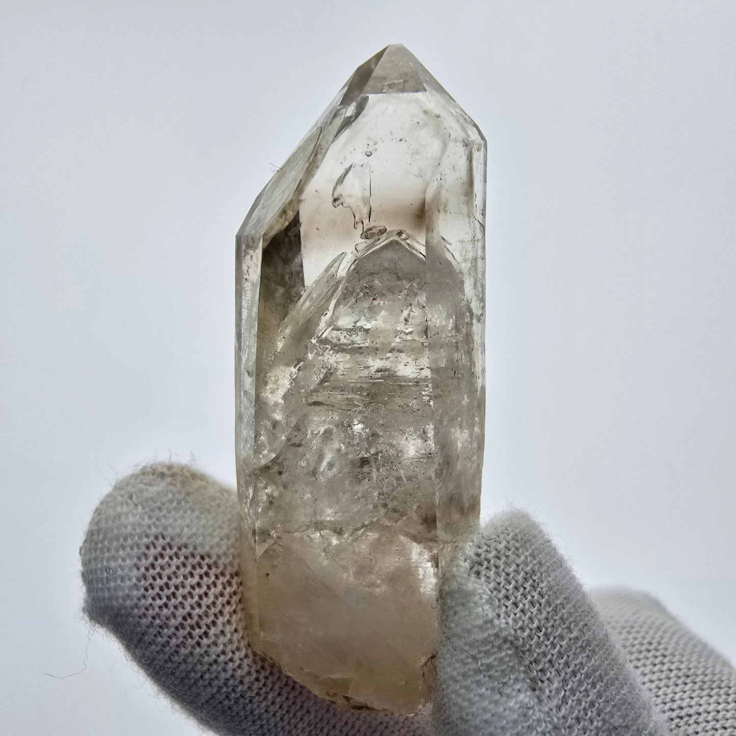 10x klare Phantom Rauchquarz Spitzen, Zepter aus Goboboseb, Namibia Lot Sammlung Set