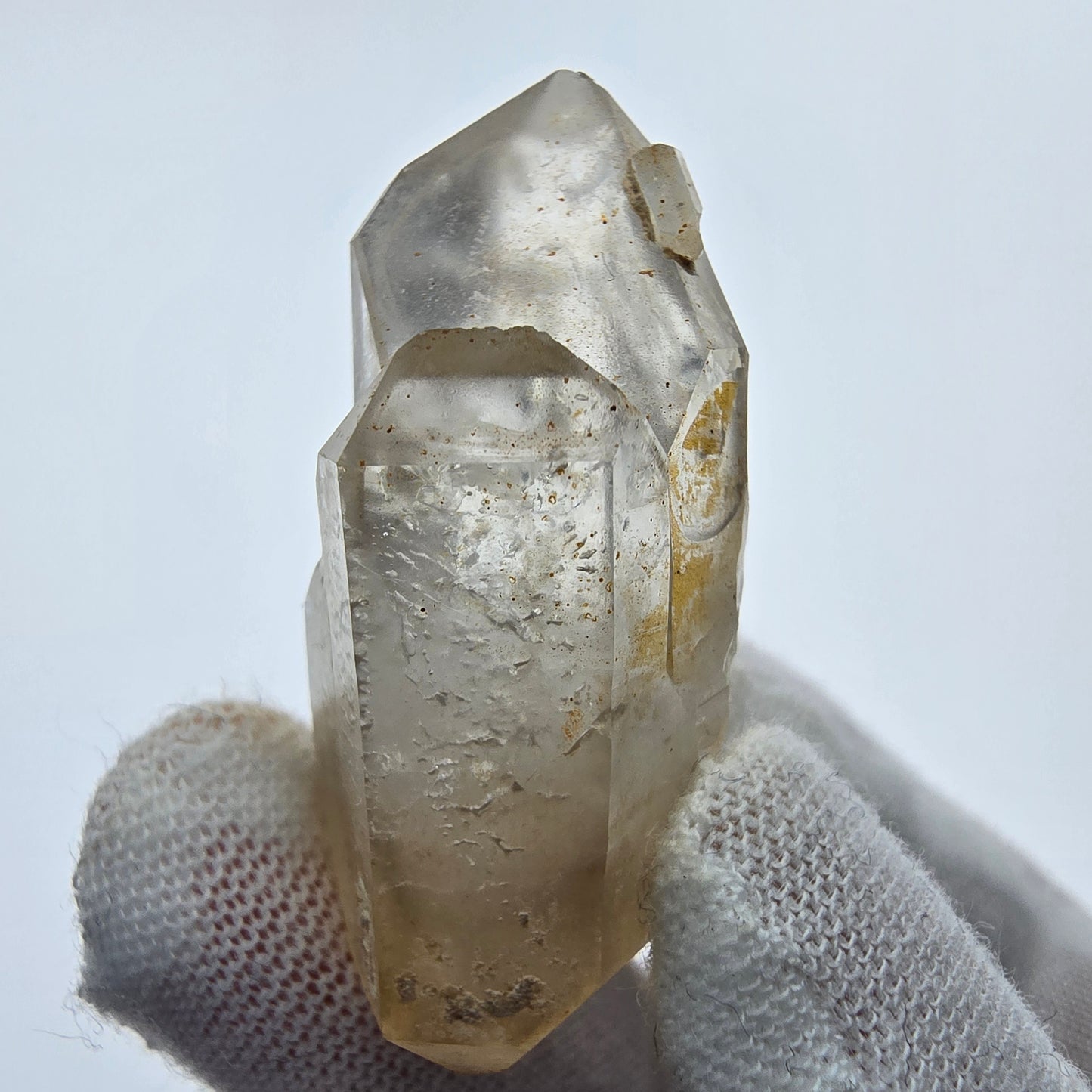 10x klare Phantom Rauchquarz Spitzen, Zepter aus Goboboseb, Namibia Lot Sammlung Set