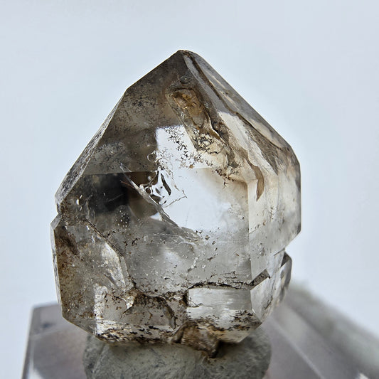 16x clear phantom smoky quartz points, scepter from Goboboseb, Namibia lot collection set