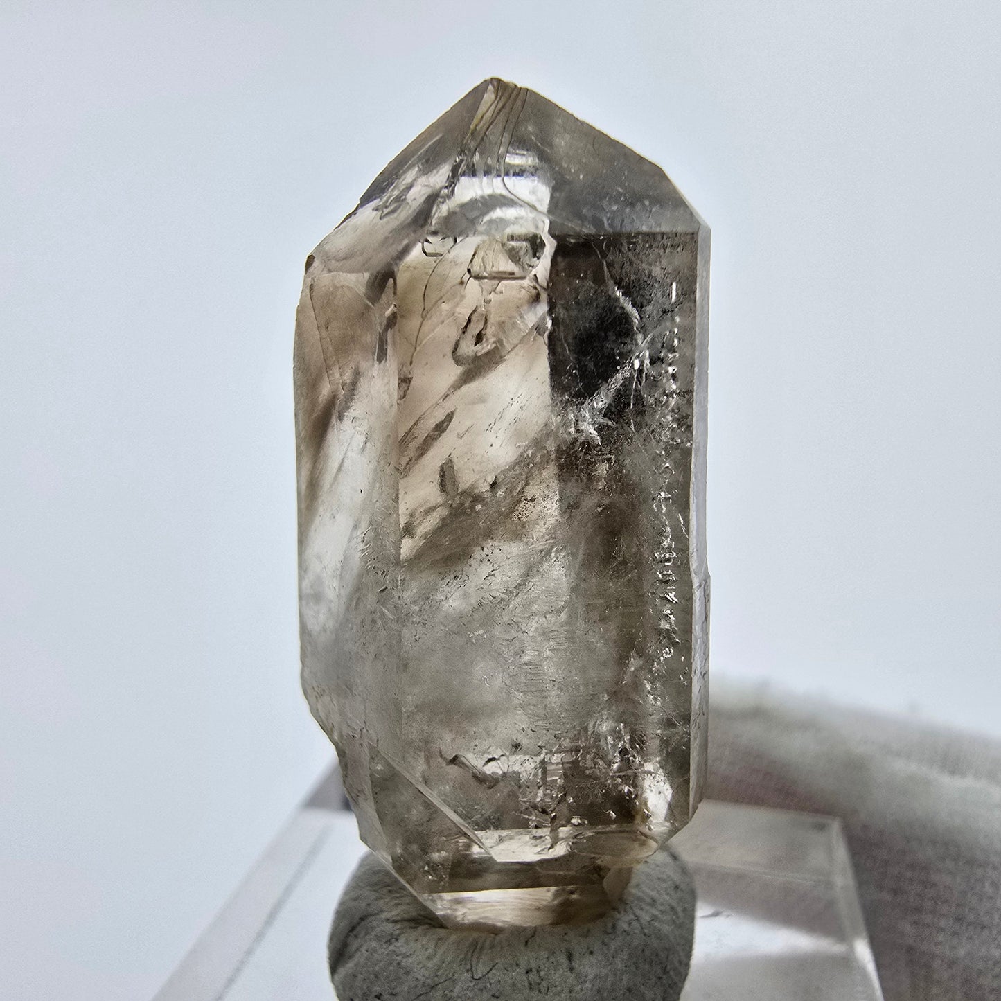 16x klare Phantom Rauchquarz Spitzen, Zepter aus Goboboseb, Namibia Lot Sammlung Set