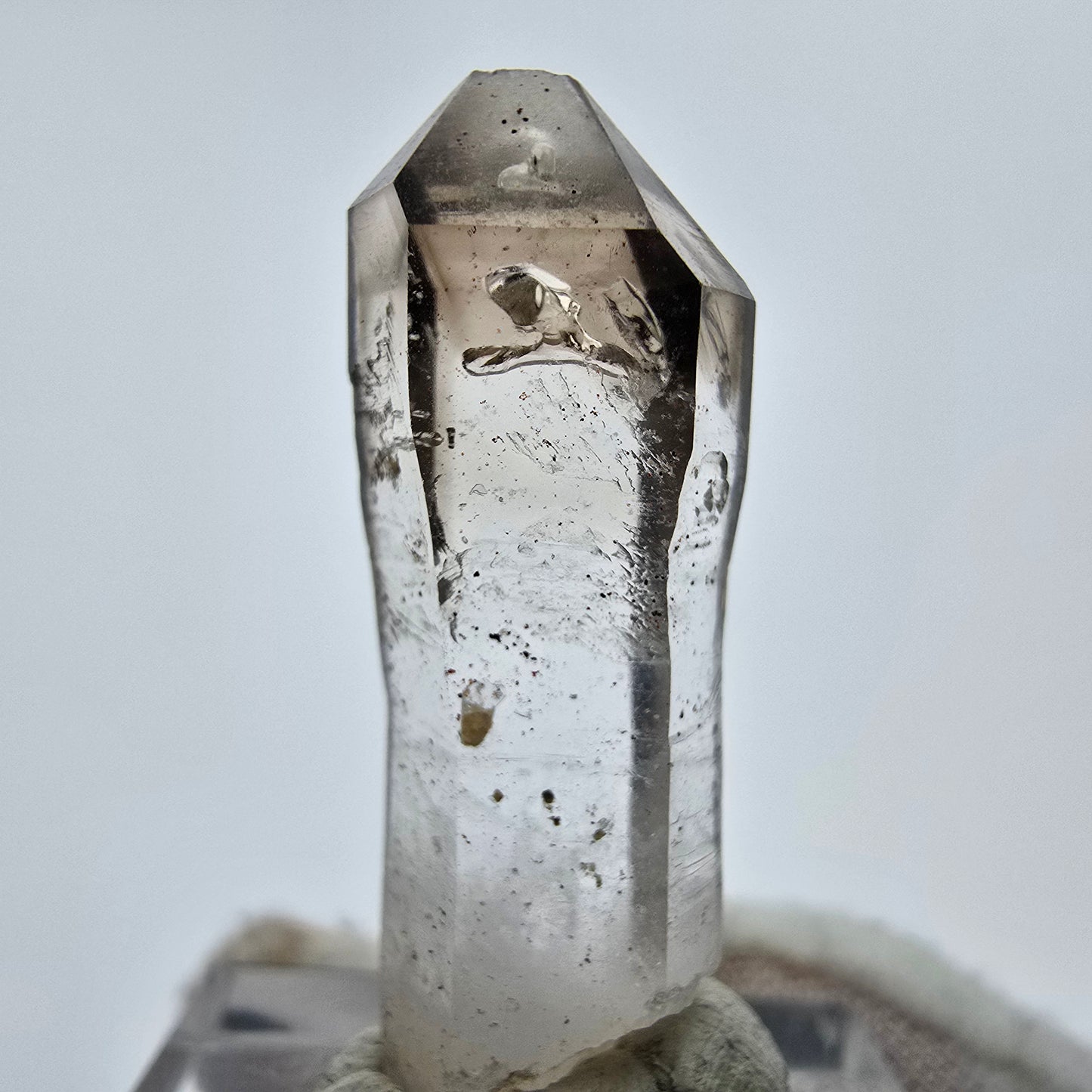 16x klare Phantom Rauchquarz Spitzen, Zepter aus Goboboseb, Namibia Lot Sammlung Set
