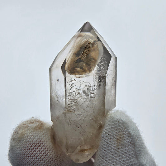 16x clear phantom smoky quartz points, scepter from Goboboseb, Namibia lot collection