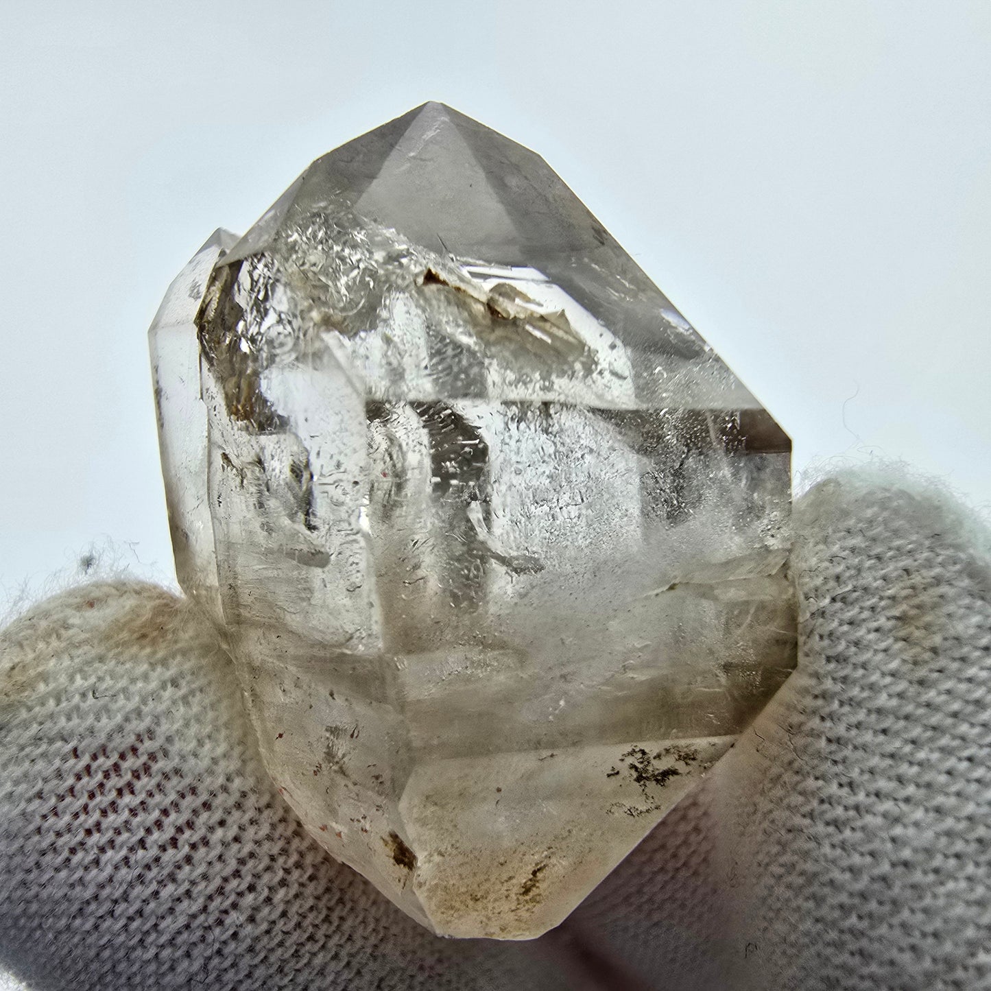 16x klare Phantom Rauchquarz Spitzen, Zepter aus Goboboseb, Namibia Lot Sammlung