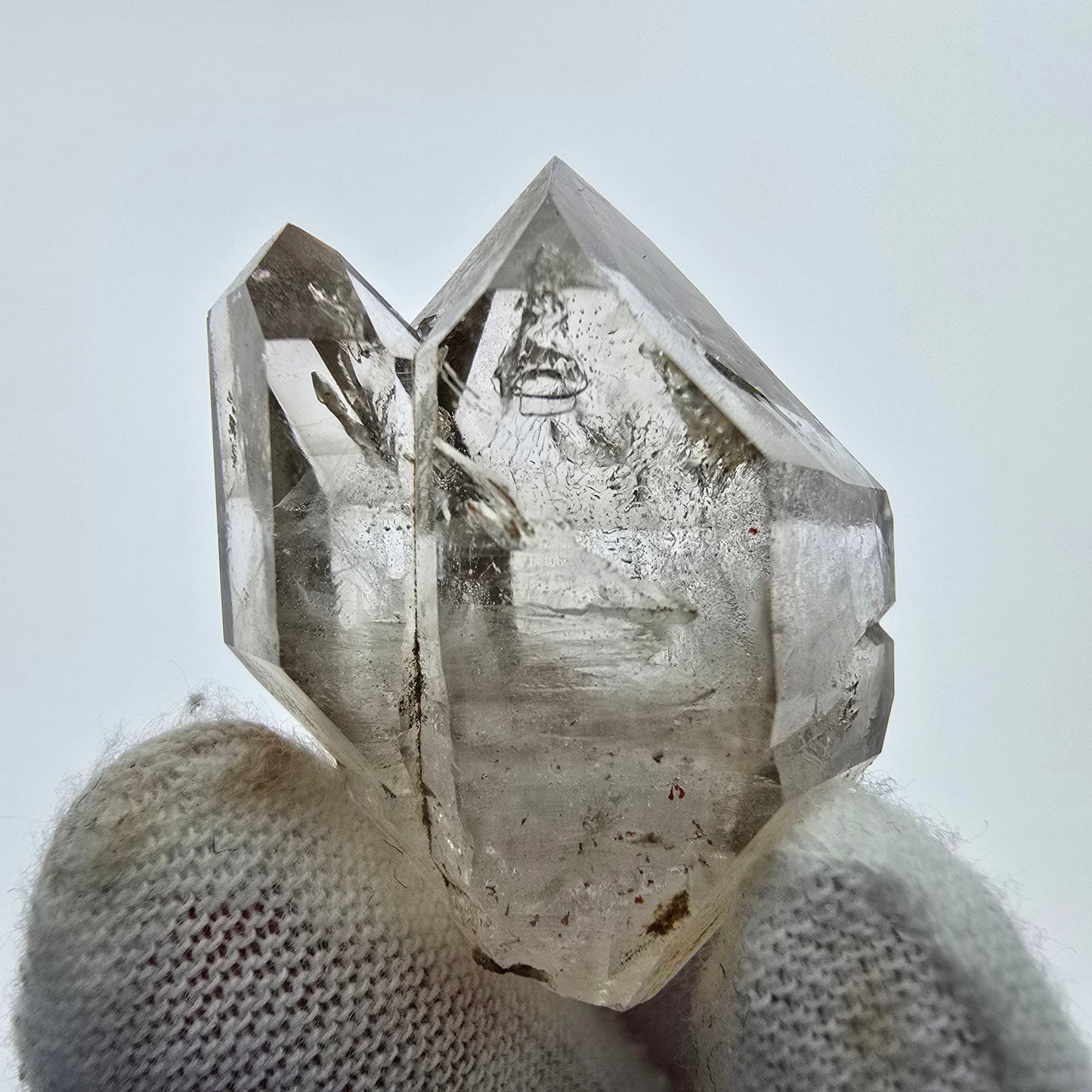 16x klare Phantom Rauchquarz Spitzen, Zepter aus Goboboseb, Namibia Lot Sammlung
