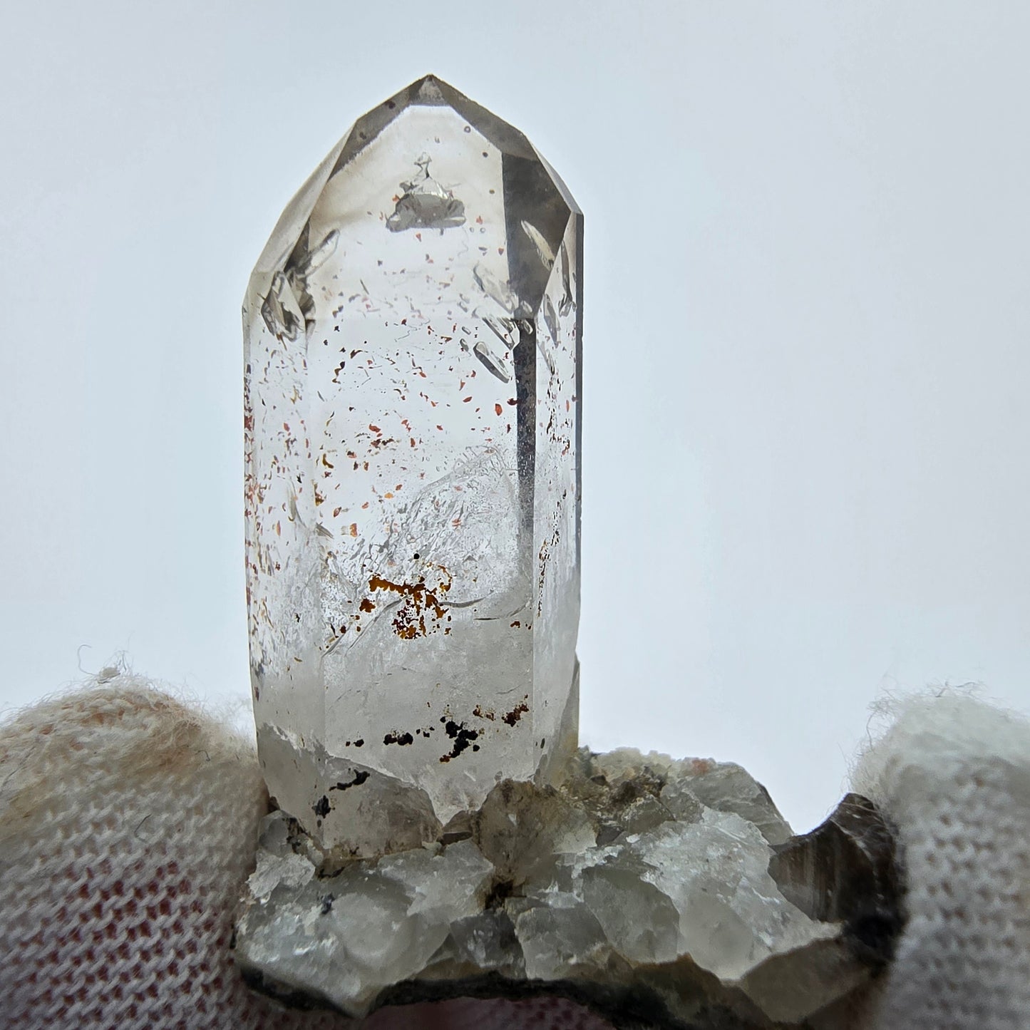 16x klare Phantom Rauchquarz Spitzen, Zepter aus Goboboseb, Namibia Lot Sammlung