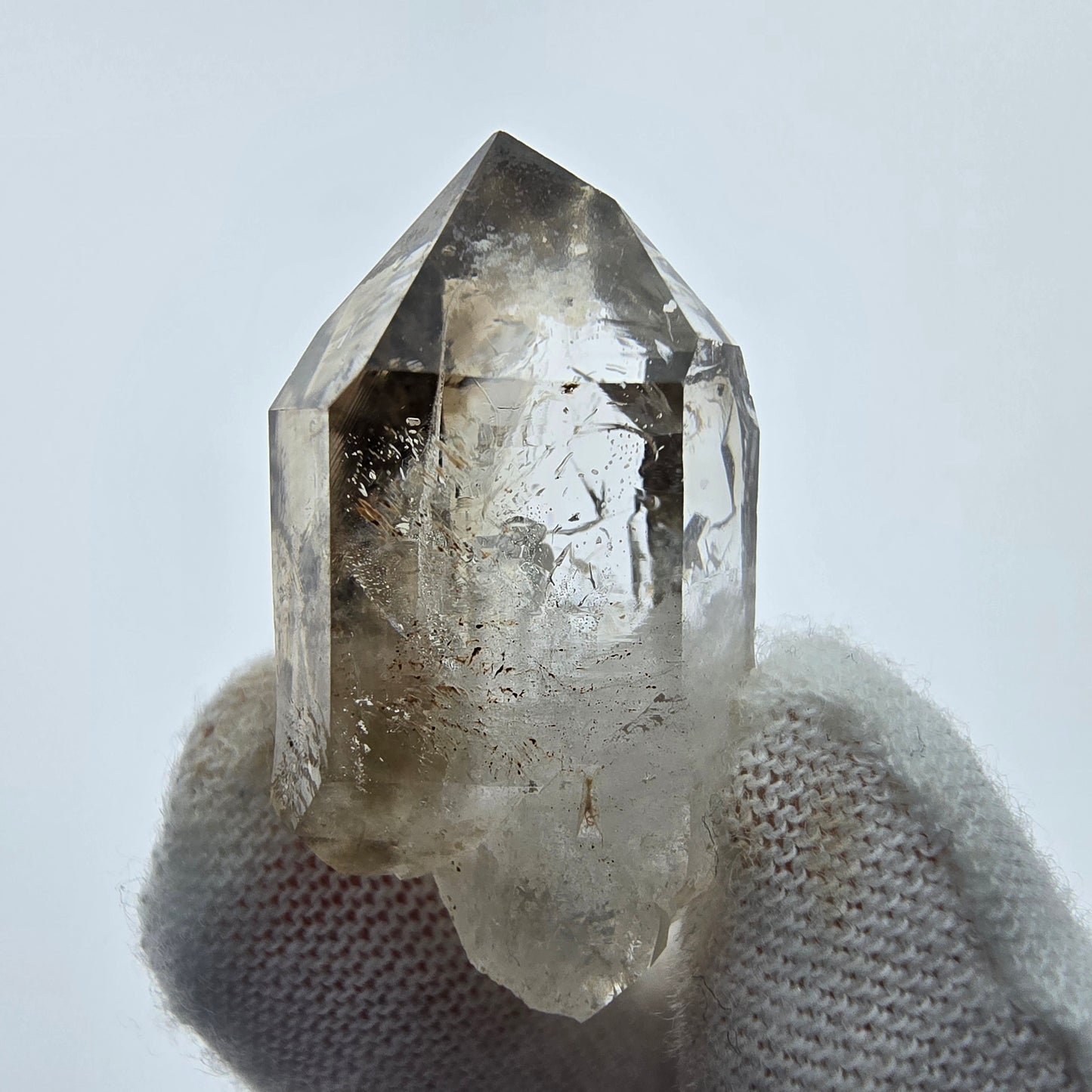 16x klare Phantom Rauchquarz Spitzen, Zepter aus Goboboseb, Namibia Lot Sammlung