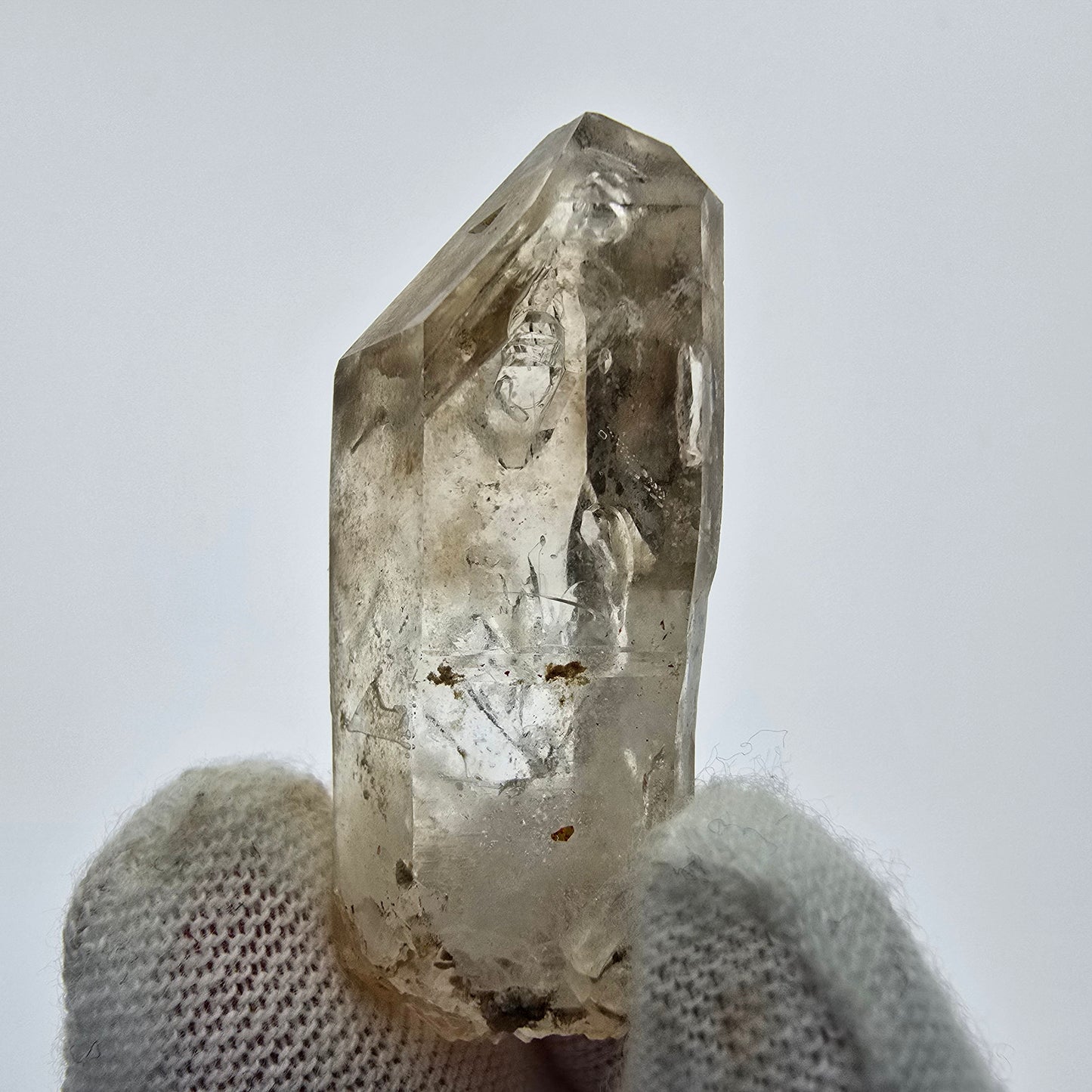 14x klare Phantom Rauchquarz Spitzen, Zepter aus Goboboseb, Namibia Lot Sammlung Set