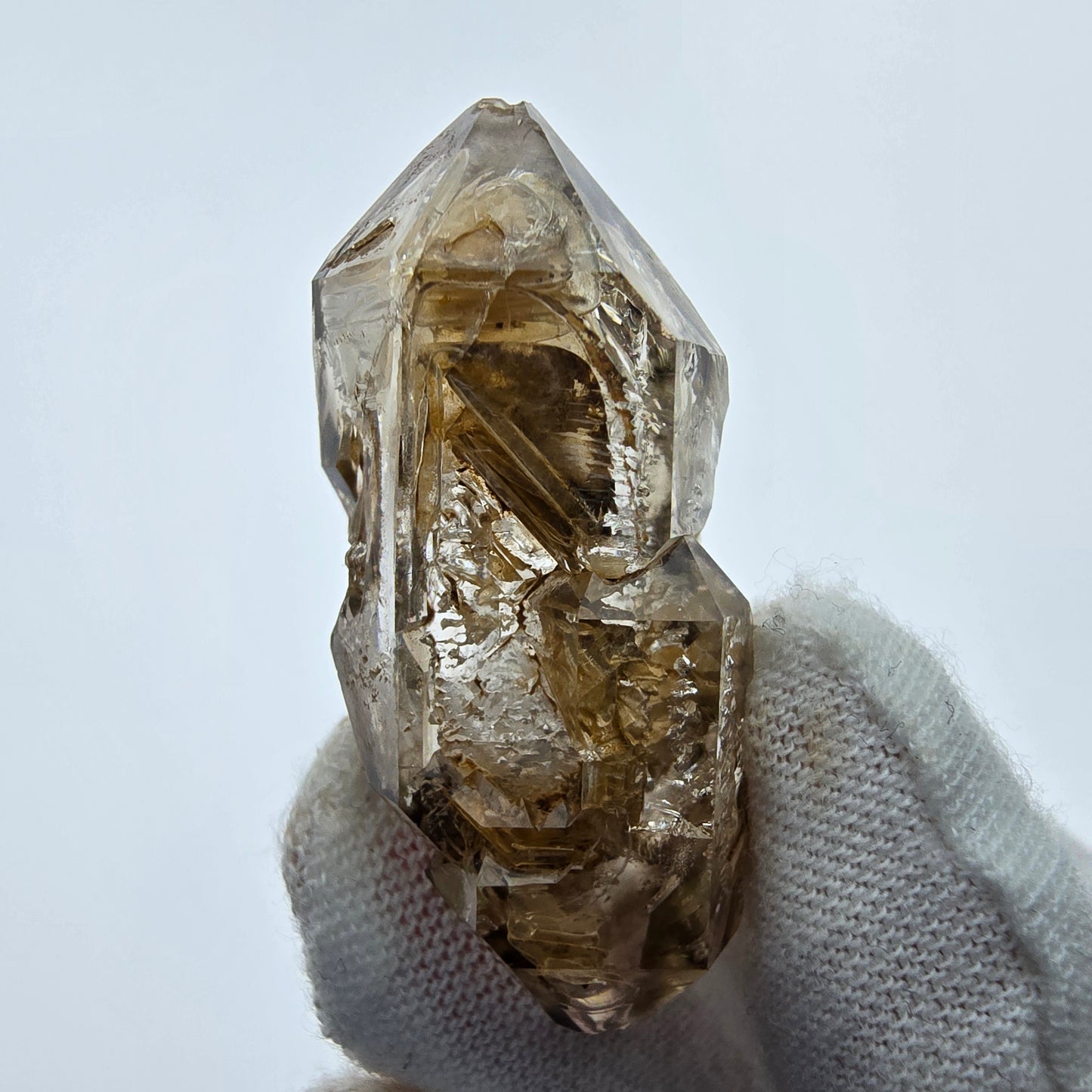 14x klare Phantom Rauchquarz Spitzen, Zepter aus Goboboseb, Namibia Lot Sammlung Set