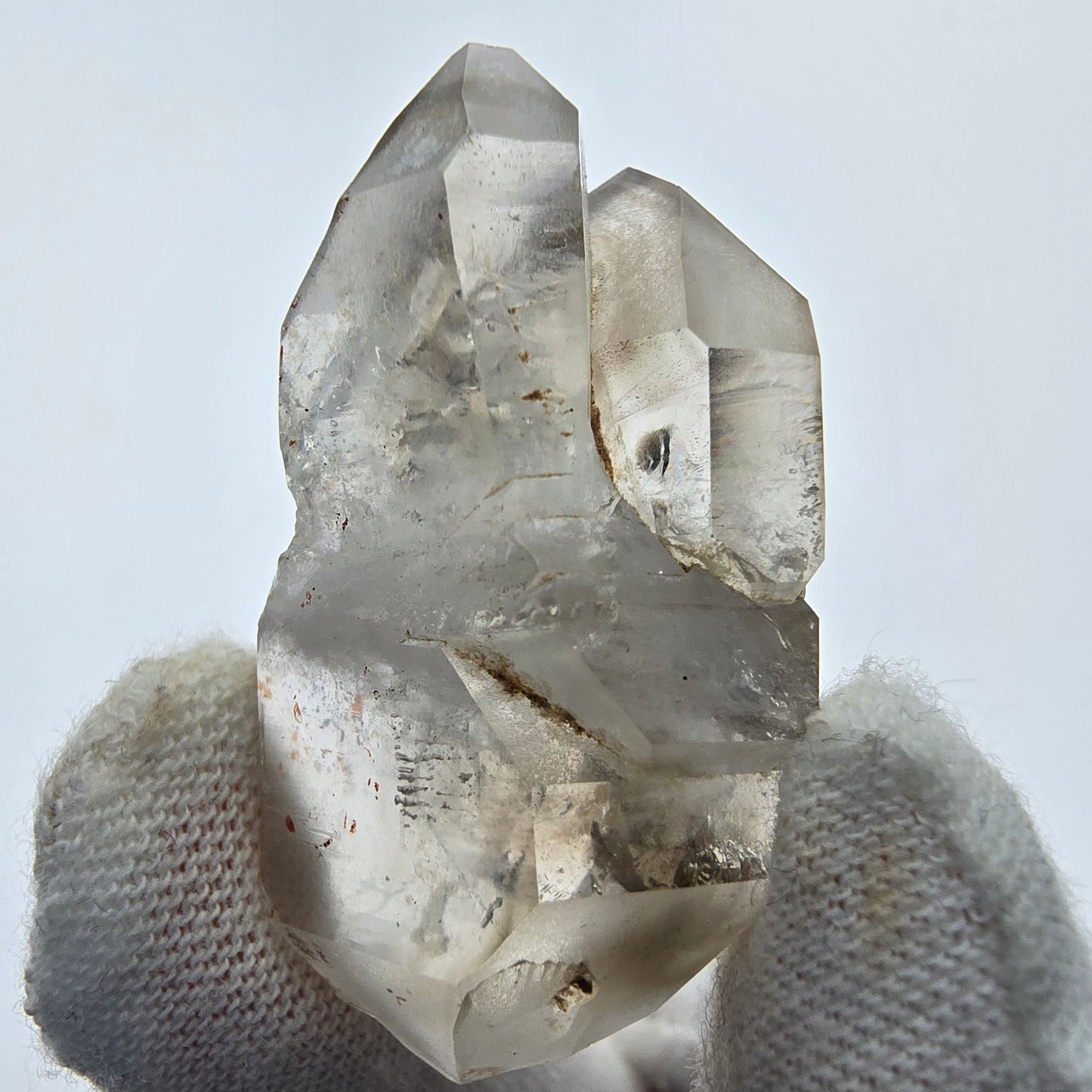14x klare Phantom Rauchquarz Spitzen, Zepter aus Goboboseb, Namibia Lot Sammlung Set