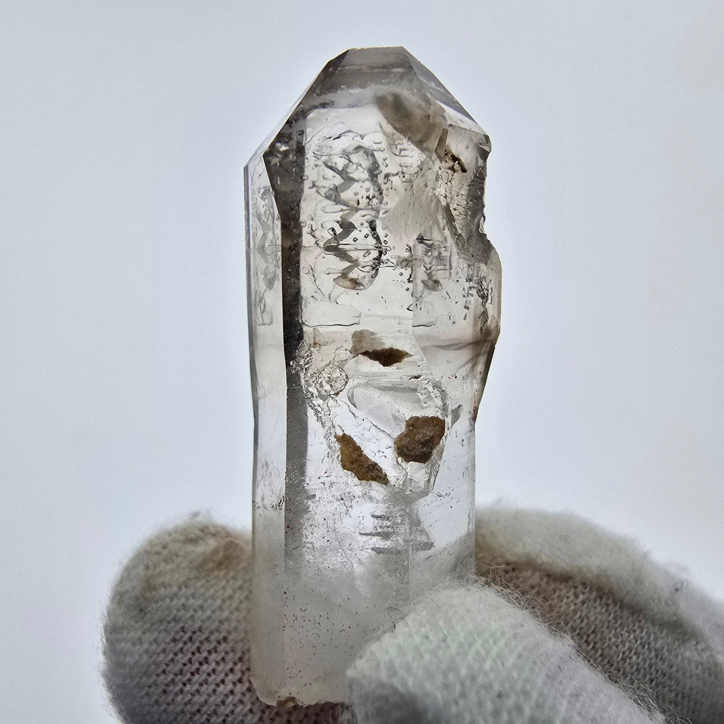 14x klare Phantom Rauchquarz Spitzen, Zepter aus Goboboseb, Namibia Lot Sammlung Set