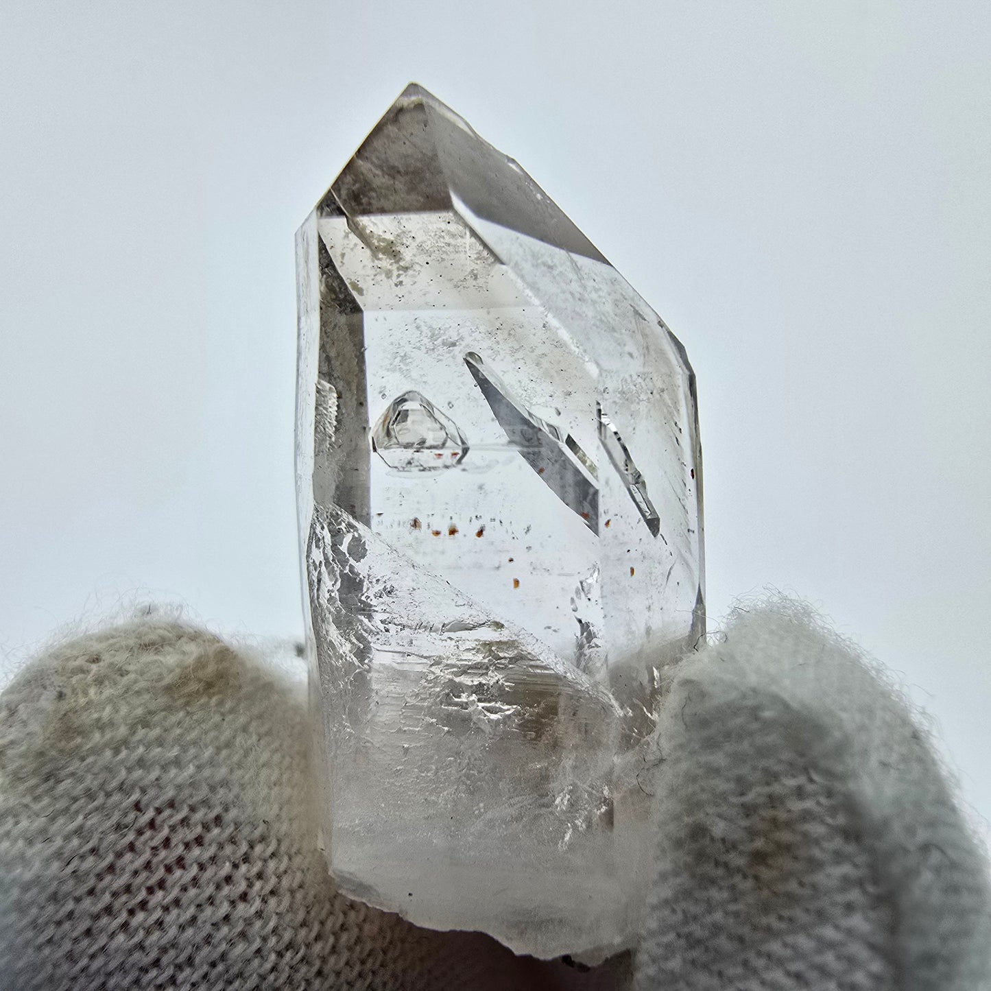 14x klare Phantom Rauchquarz Spitzen, Zepter aus Goboboseb, Namibia Lot Sammlung Set