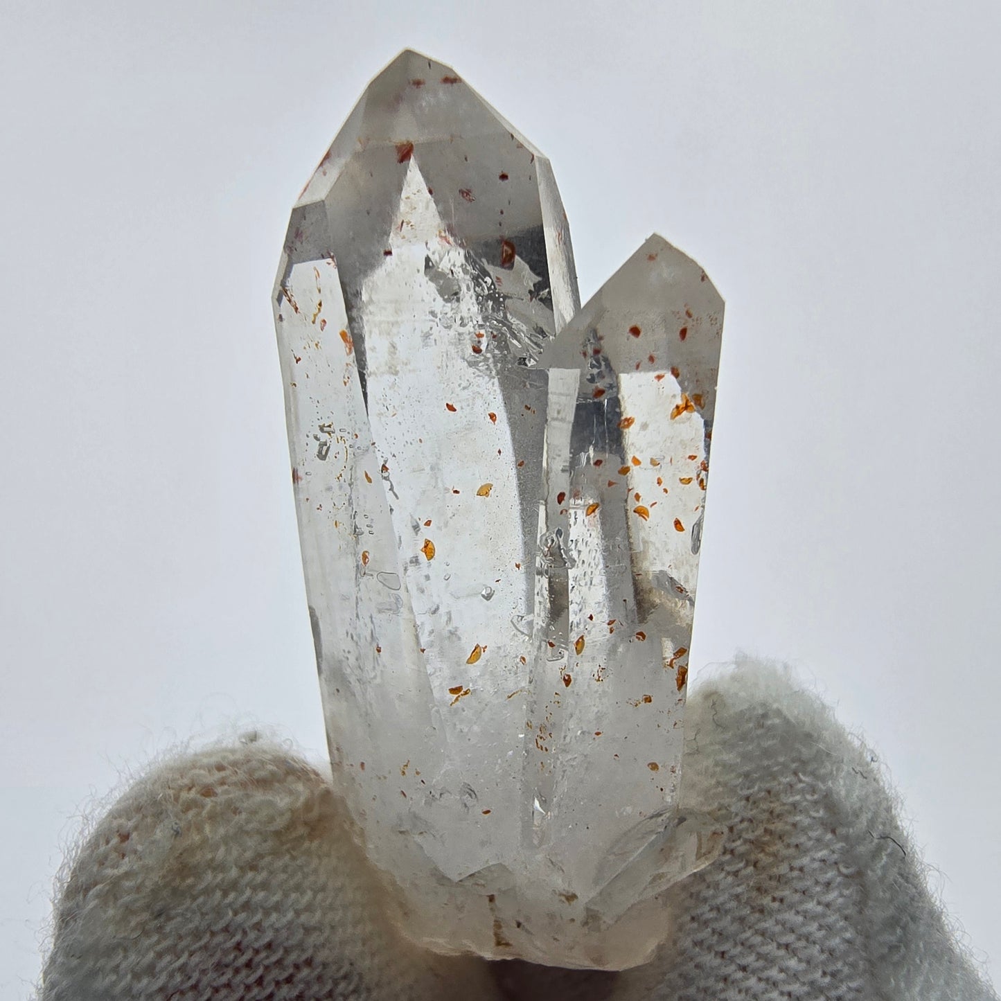 14x klare Phantom Rauchquarz Spitzen, Zepter aus Goboboseb, Namibia Lot Sammlung Set