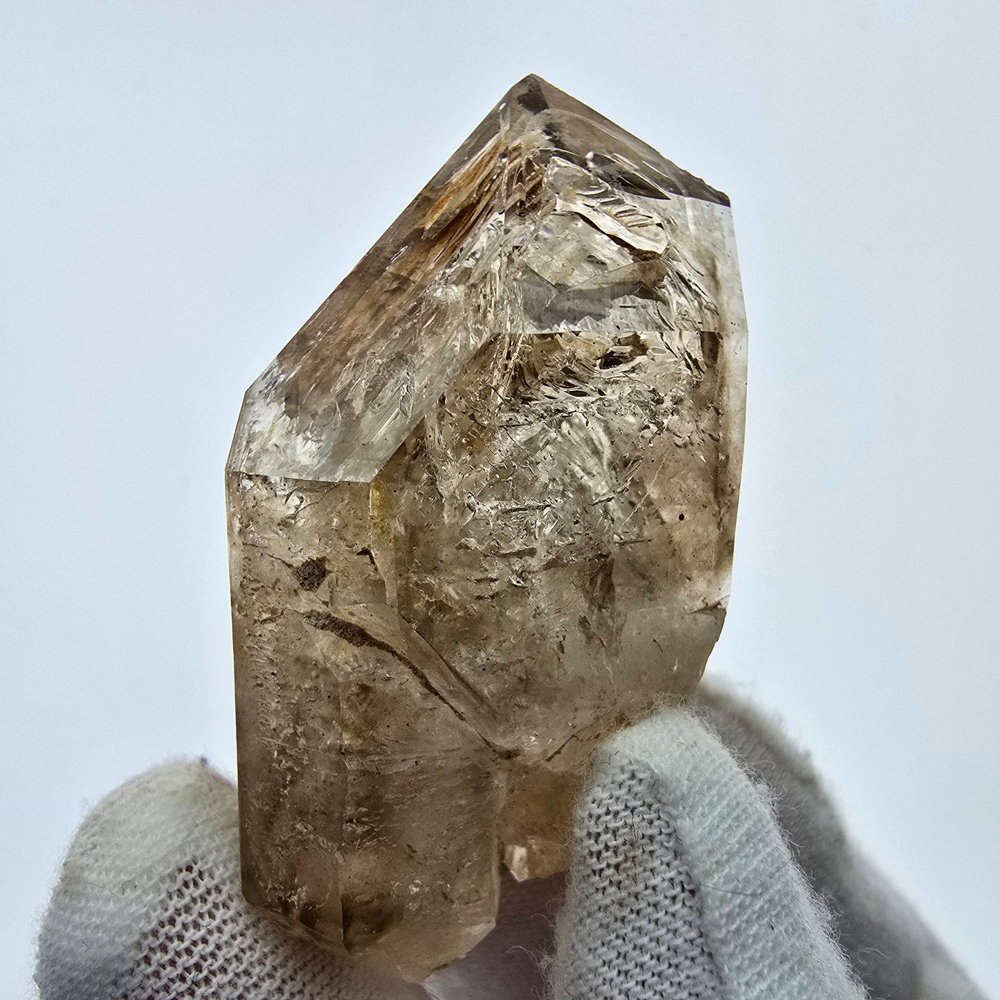 6x große Phantom Rauchquarz Spitzen, Zepter aus Goboboseb Namibia Lot Sammlung