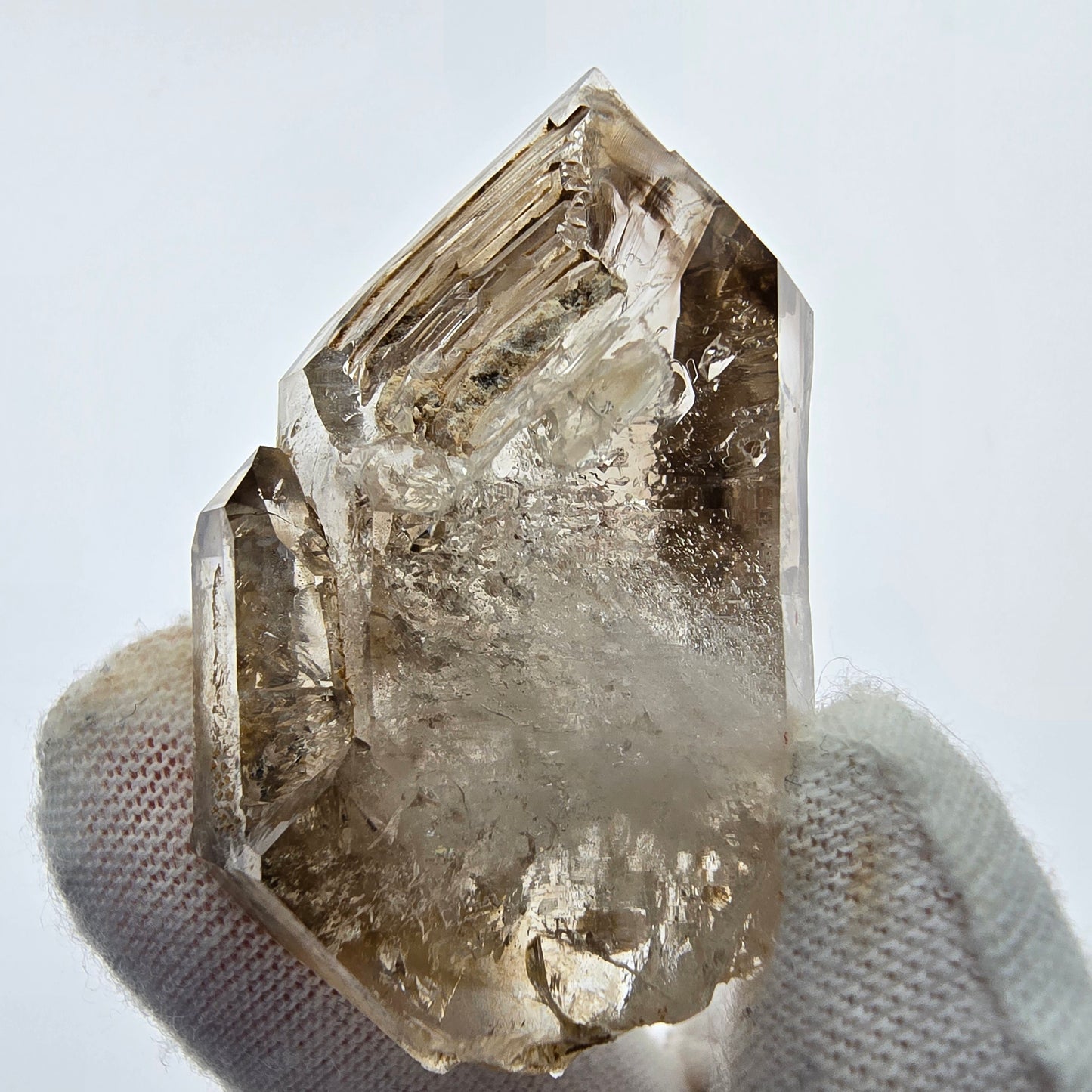 6x große Phantom Rauchquarz Spitzen, Zepter aus Goboboseb Namibia Lot Sammlung