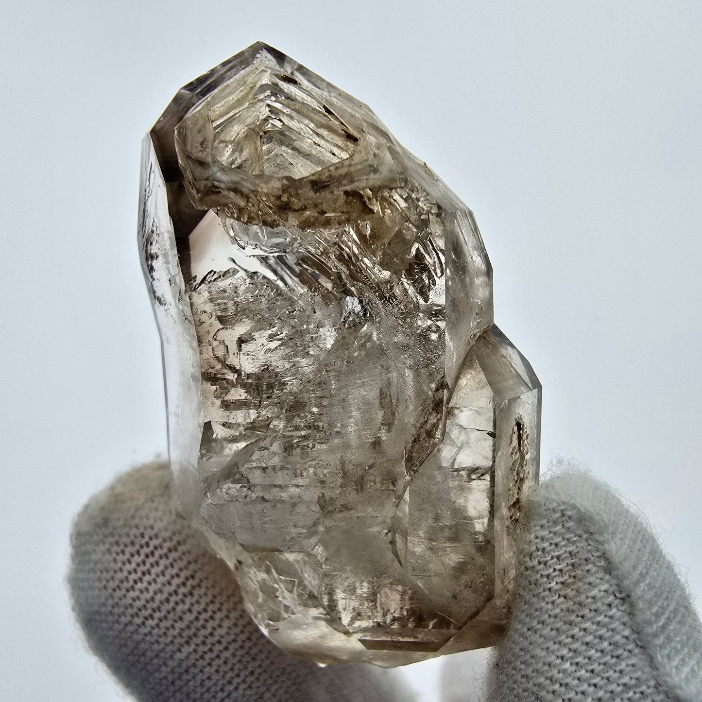 6x große Phantom Rauchquarz Spitzen, Zepter aus Goboboseb Namibia Lot Sammlung