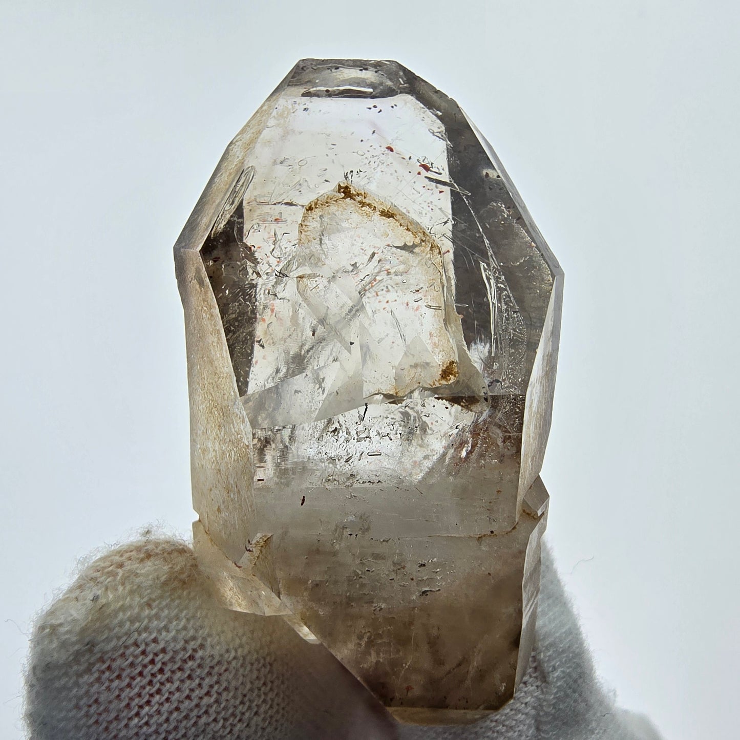 6x große Phantom Rauchquarz Spitzen, Zepter aus Goboboseb Namibia Lot Sammlung
