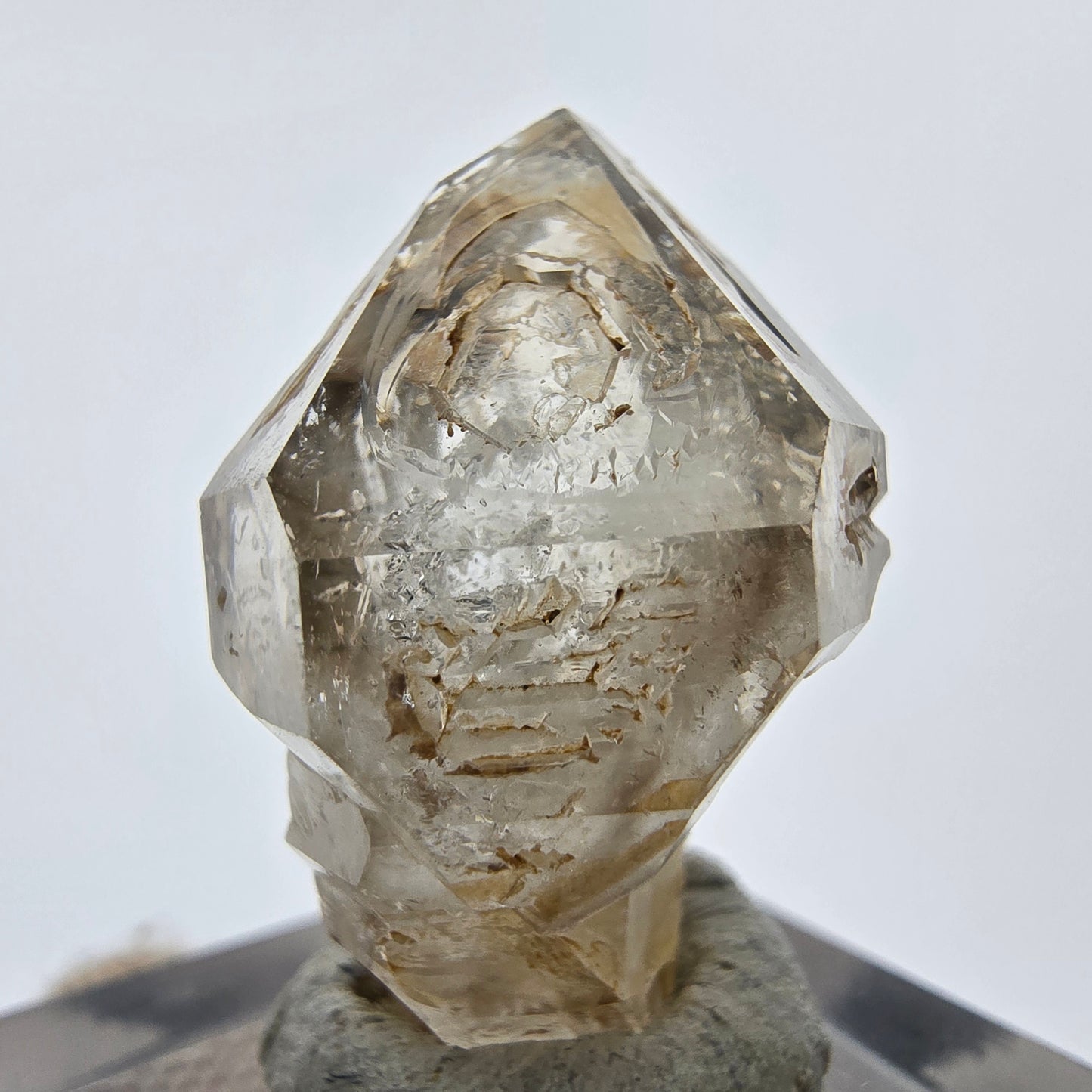 14x klare Phantom Rauchquarz Spitzen, Zepter aus Goboboseb, Namibia Lot Sammlung