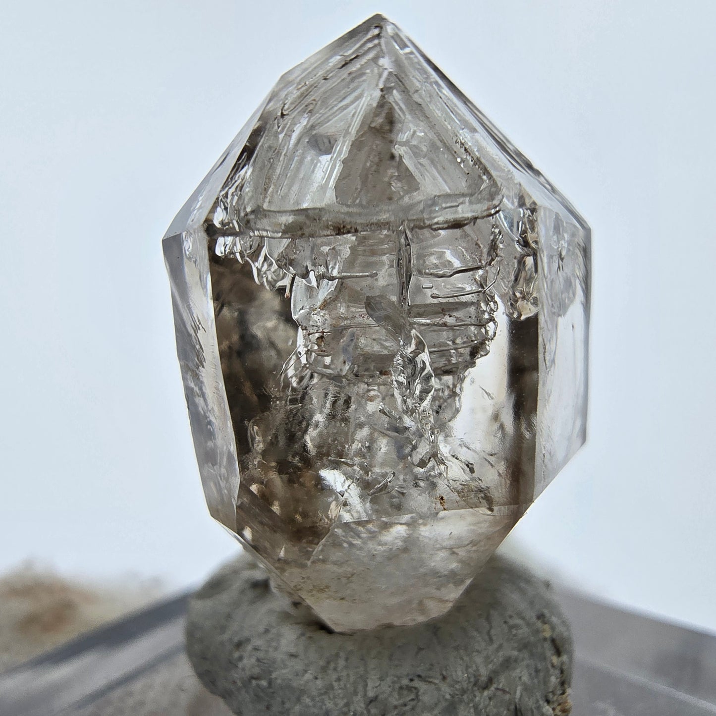 14x klare Phantom Rauchquarz Spitzen, Zepter aus Goboboseb, Namibia Lot Sammlung