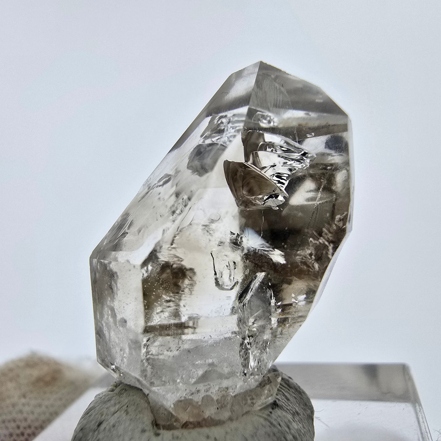 14x klare Phantom Rauchquarz Spitzen, Zepter aus Goboboseb, Namibia Lot Sammlung