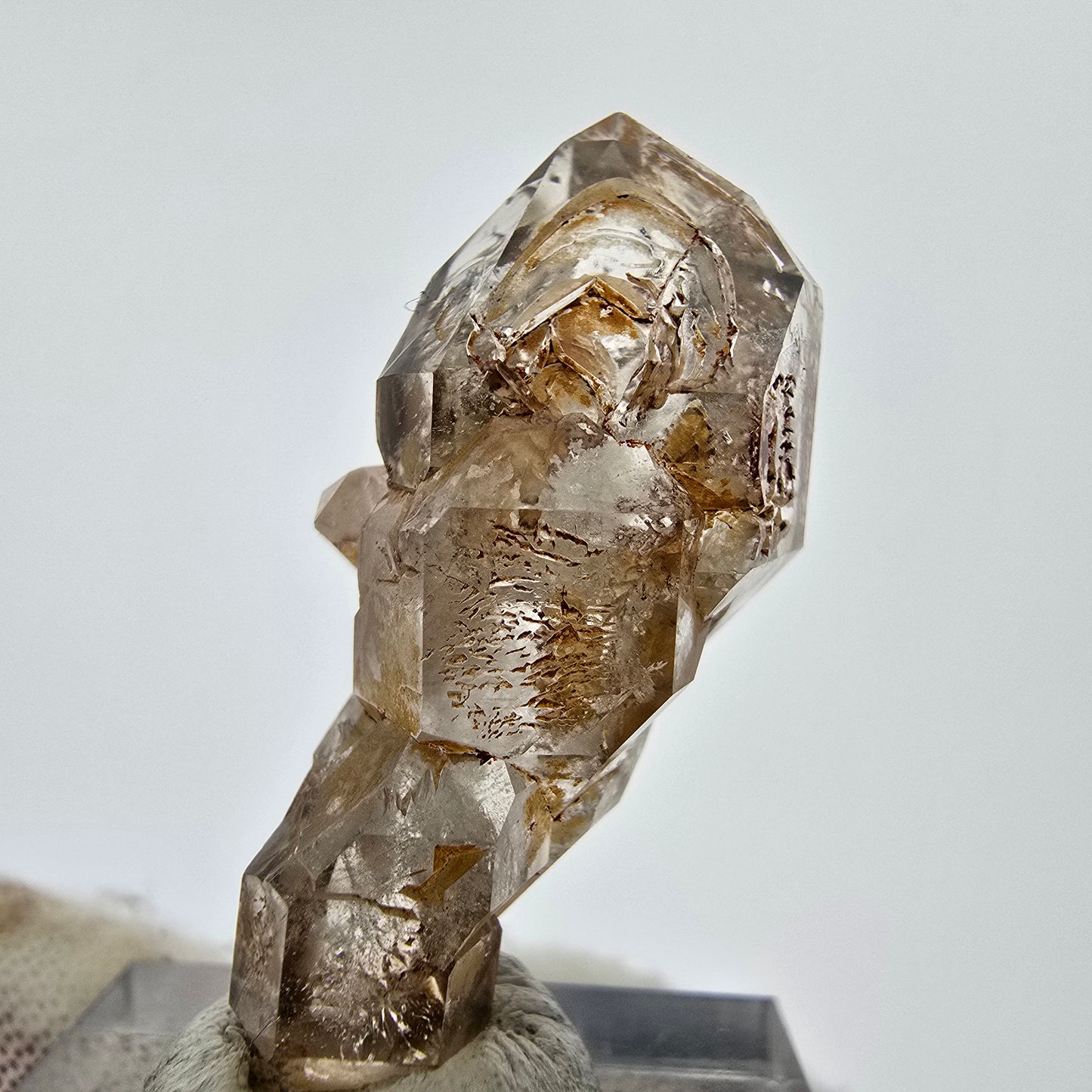 14x klare Phantom Rauchquarz Spitzen, Zepter aus Goboboseb, Namibia Lot Sammlung