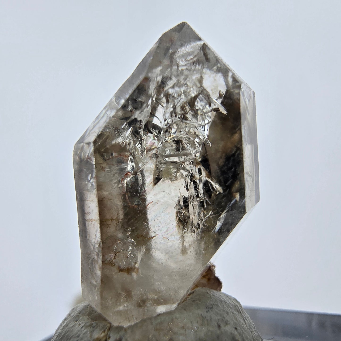 14x klare Phantom Rauchquarz Spitzen, Zepter aus Goboboseb, Namibia Lot Sammlung