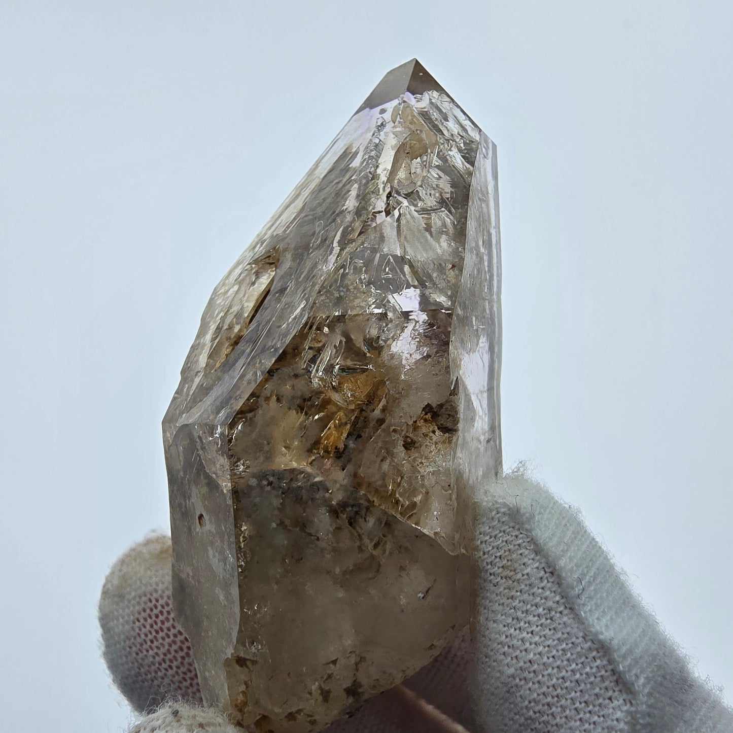 7x große Phantom Rauchquarz Spitzen, Zepter aus Goboboseb Namibia Lot Sammlung
