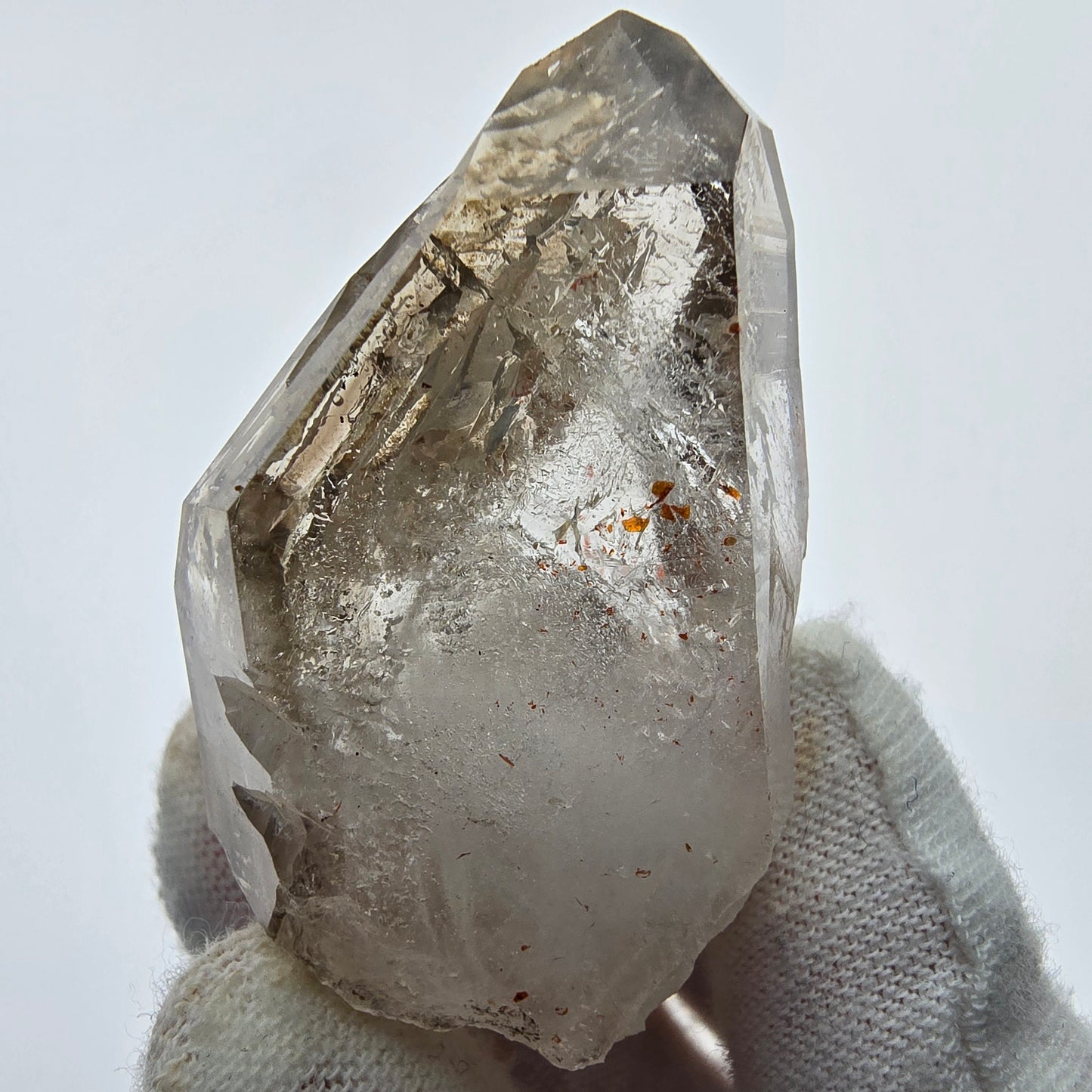7x große Phantom Rauchquarz Spitzen, Zepter aus Goboboseb Namibia Lot Sammlung
