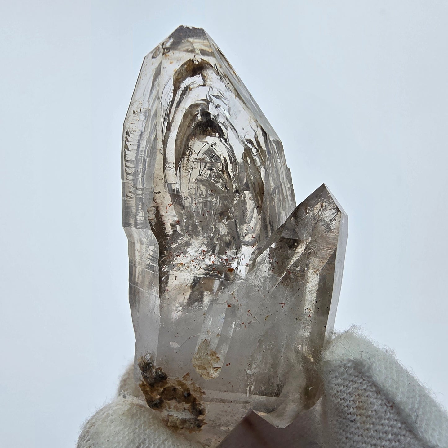 7x große Phantom Rauchquarz Spitzen, Zepter aus Goboboseb Namibia Lot Sammlung