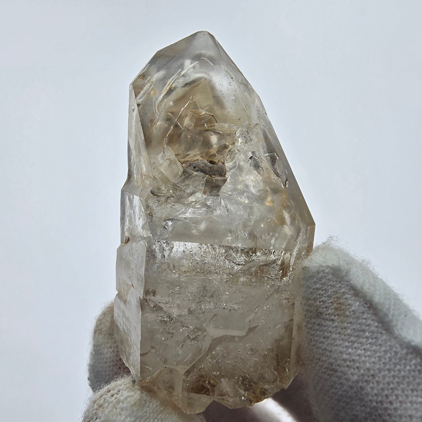 7x große Phantom Rauchquarz Spitzen, Zepter aus Goboboseb Namibia Lot Sammlung