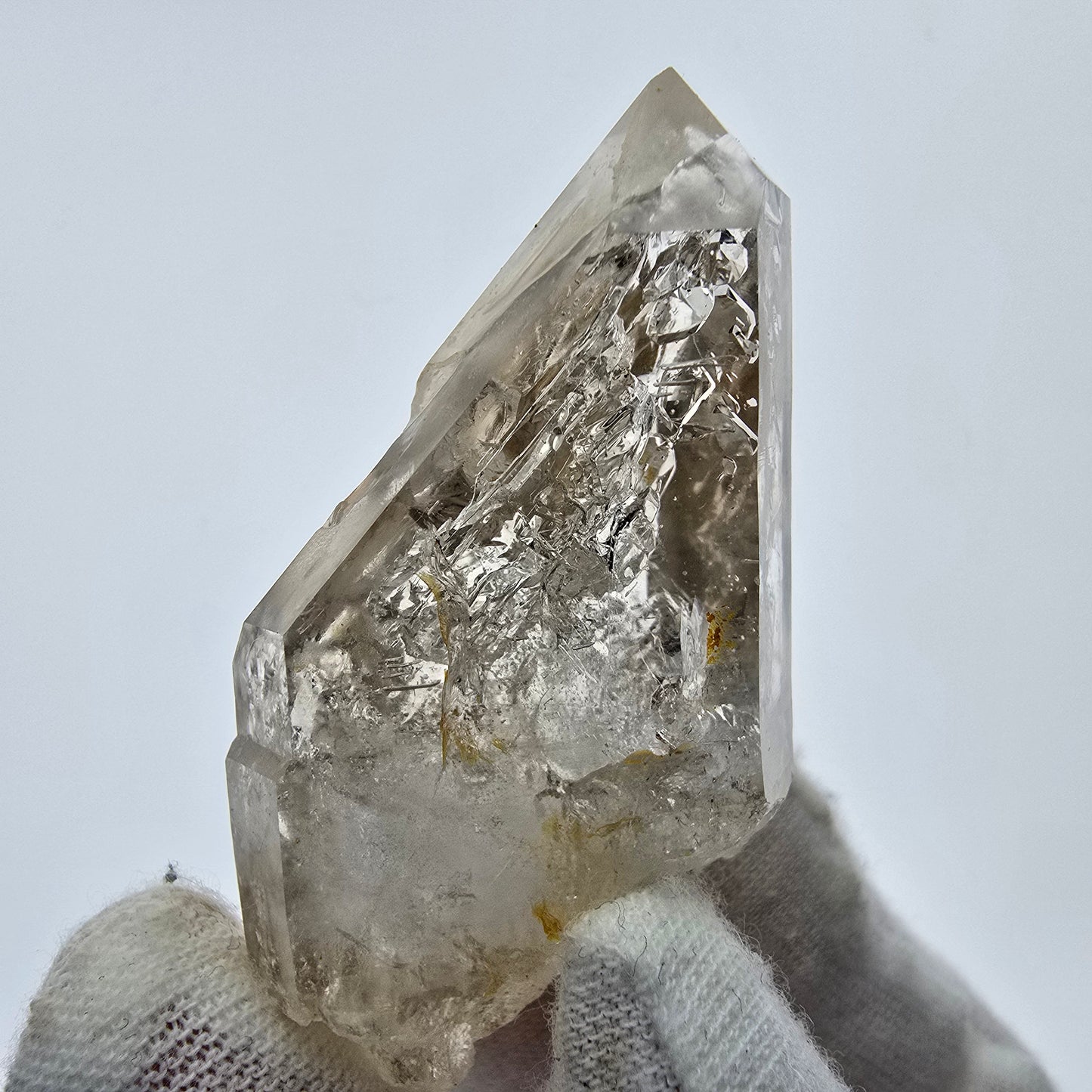 7x große Phantom Rauchquarz Spitzen, Zepter aus Goboboseb Namibia Lot Sammlung