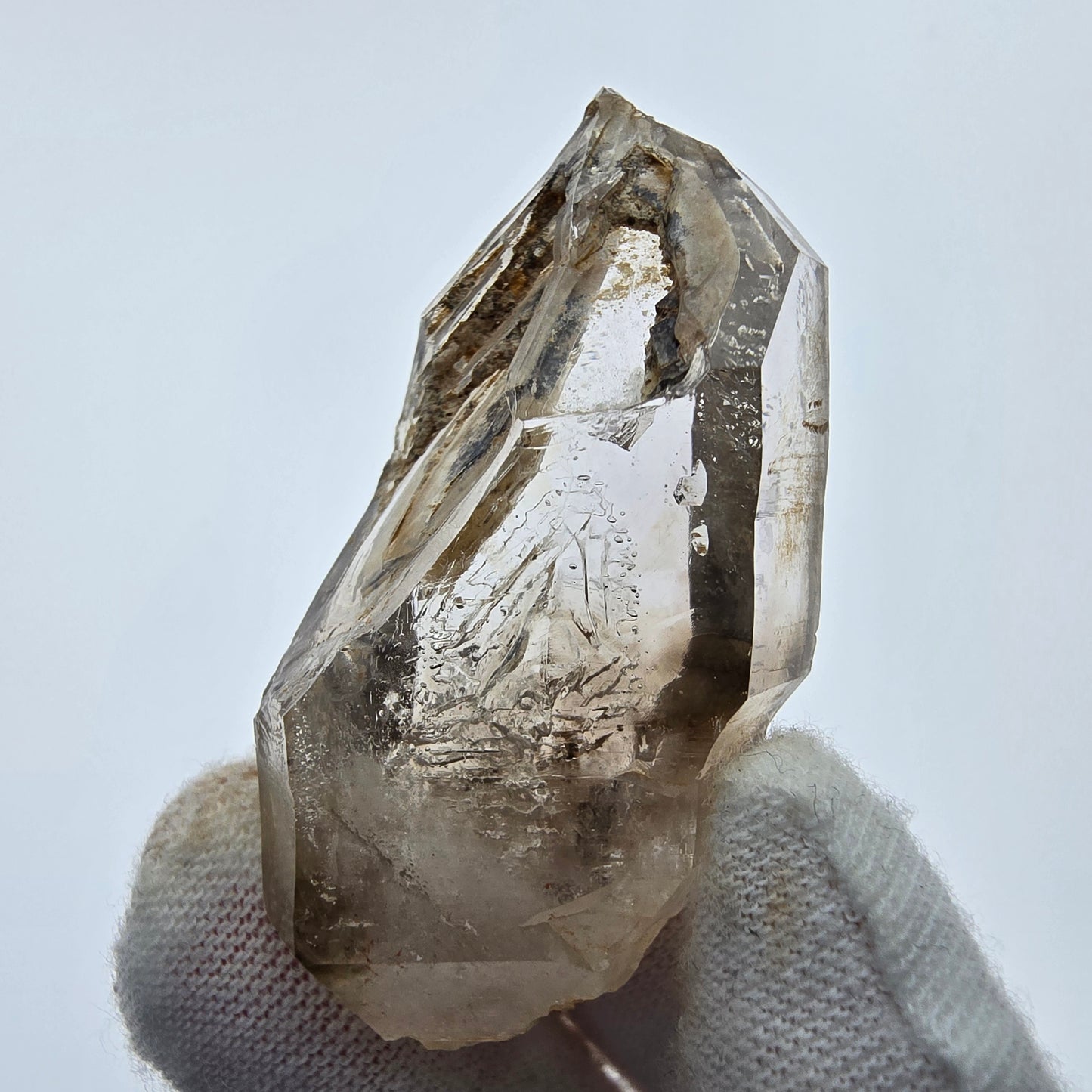 7x große Phantom Rauchquarz Spitzen, Zepter aus Goboboseb Namibia Lot Sammlung