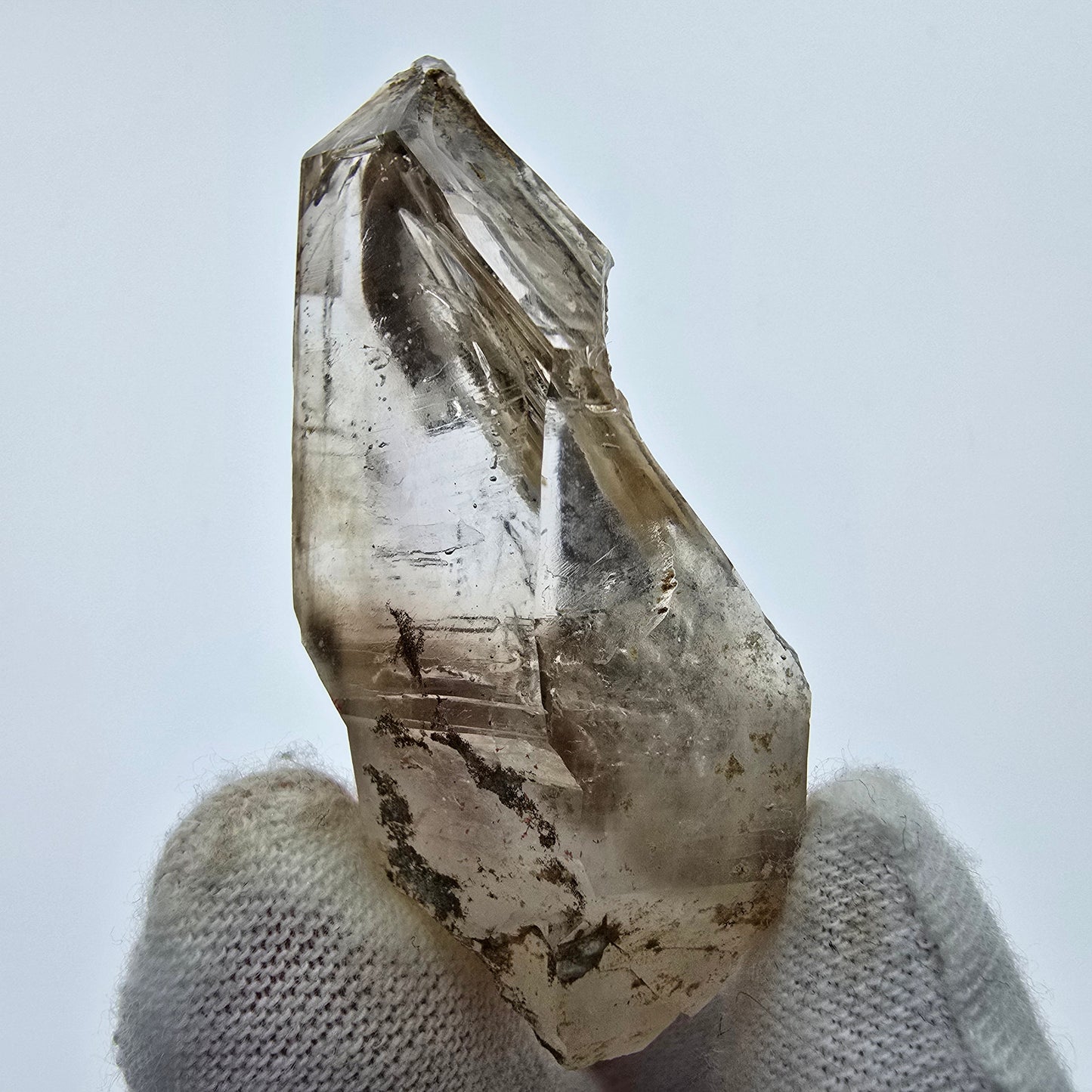7x große Phantom Rauchquarz Spitzen, Zepter aus Goboboseb Namibia Lot Sammlung