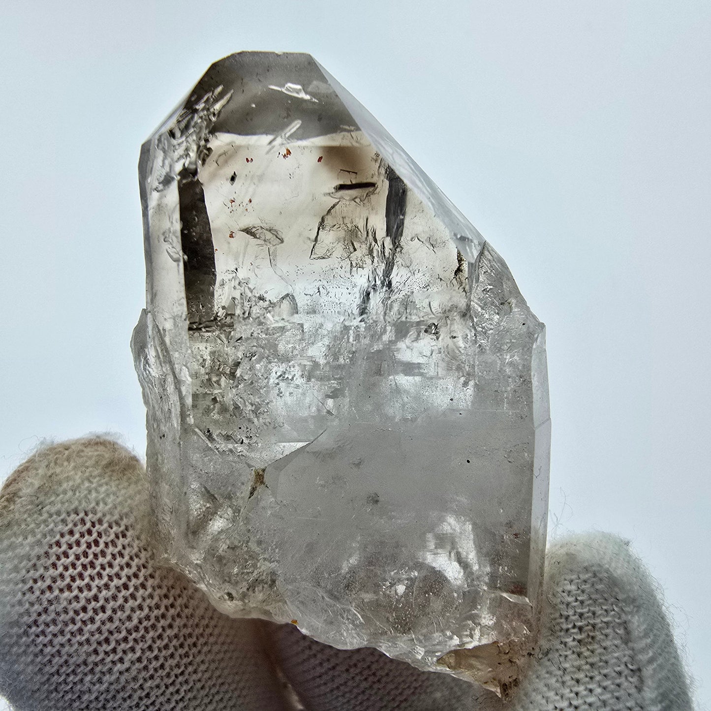 5x große Phantom Rauchquarz Spitzen, Zepter aus Goboboseb Namibia Lot Sammlung
