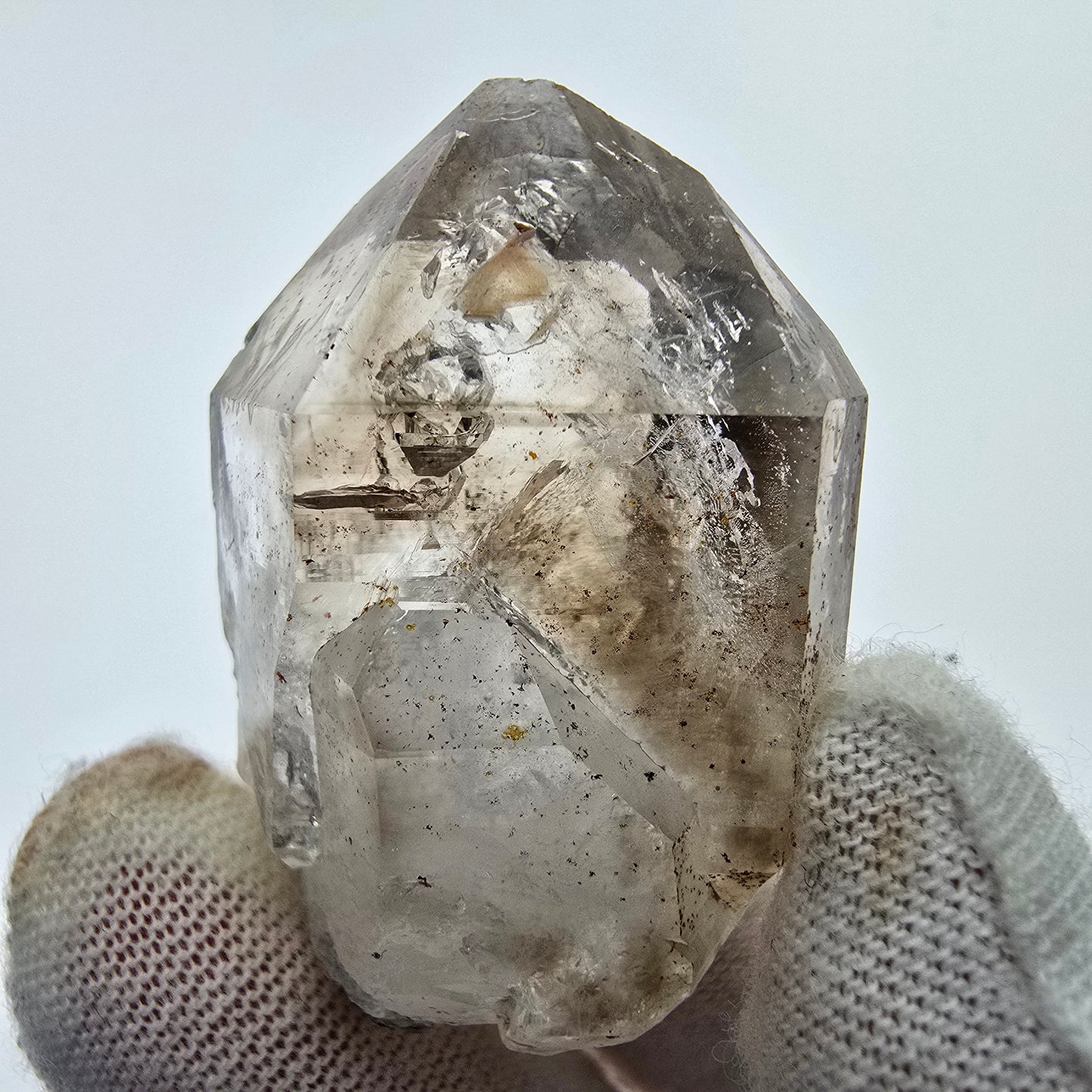 5x große Phantom Rauchquarz Spitzen, Zepter aus Goboboseb Namibia Lot Sammlung