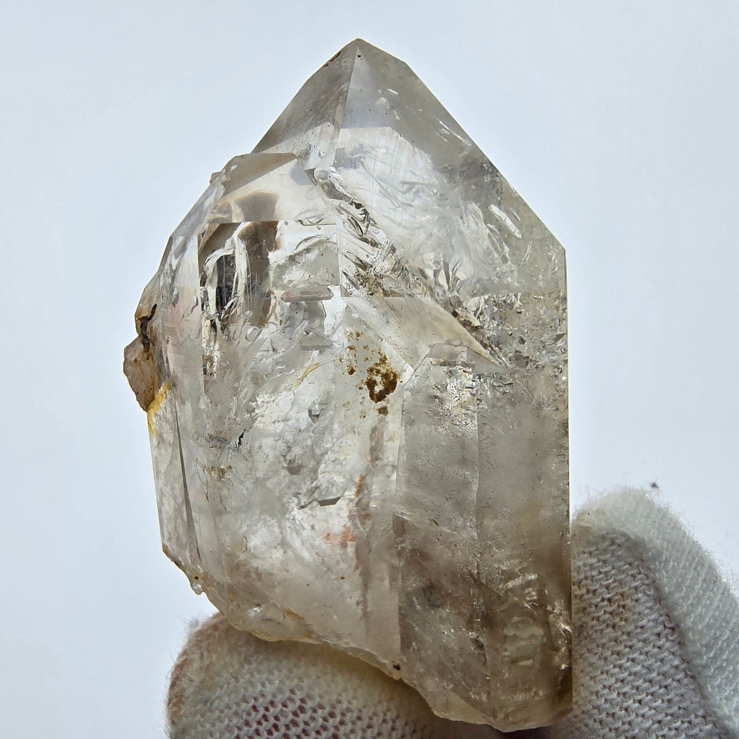 5x große Phantom Rauchquarz Spitzen, Zepter aus Goboboseb Namibia Lot Sammlung