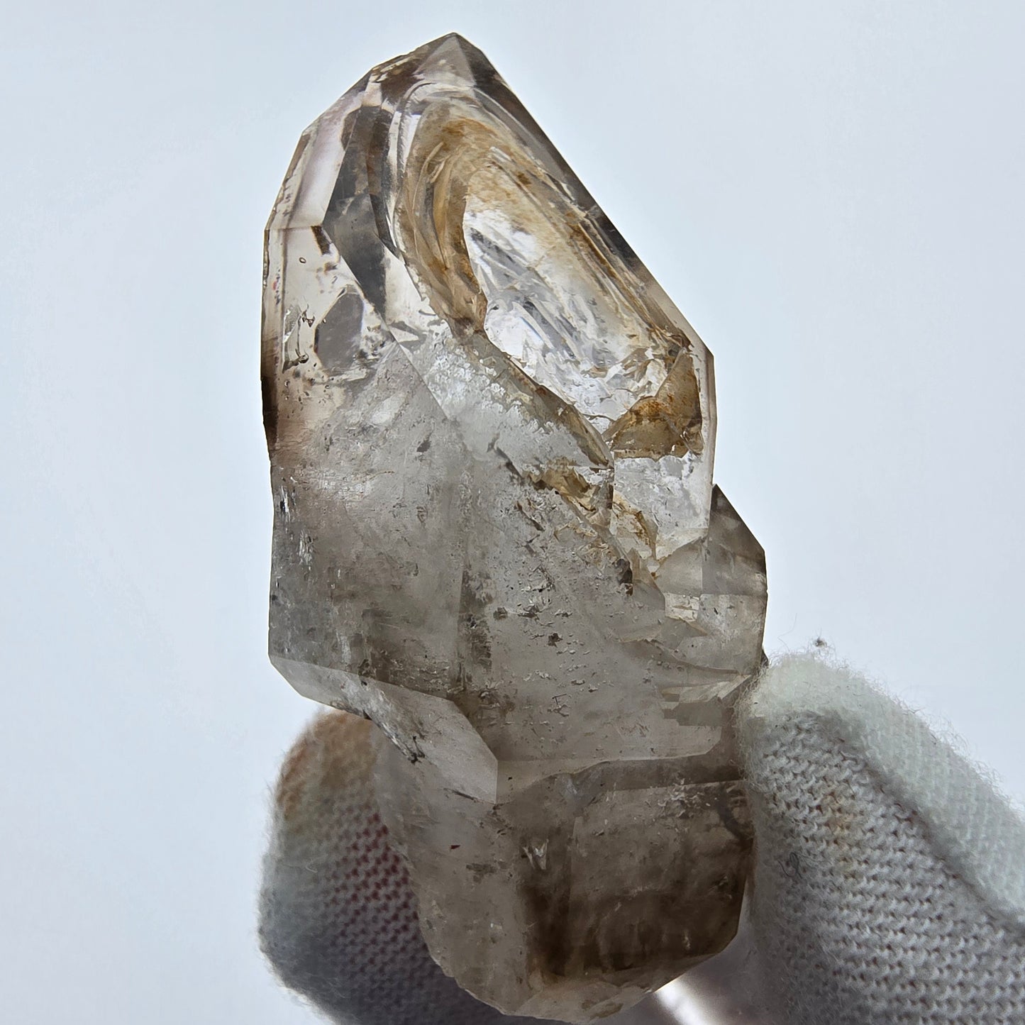 5x große Phantom Rauchquarz Spitzen, Zepter aus Goboboseb Namibia Lot Sammlung