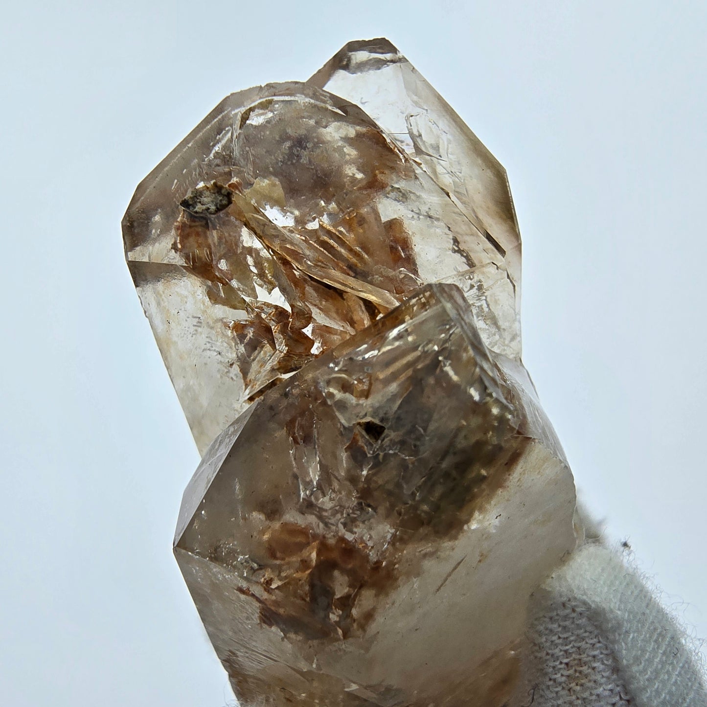 5x große Phantom Rauchquarz Spitzen, Zepter aus Goboboseb Namibia Lot Sammlung