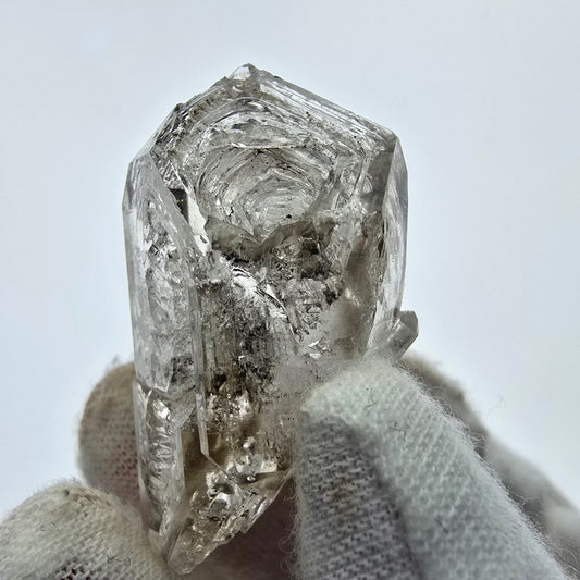 12x clear phantom smoky quartz points, scepter from Goboboseb, Namibia lot collection