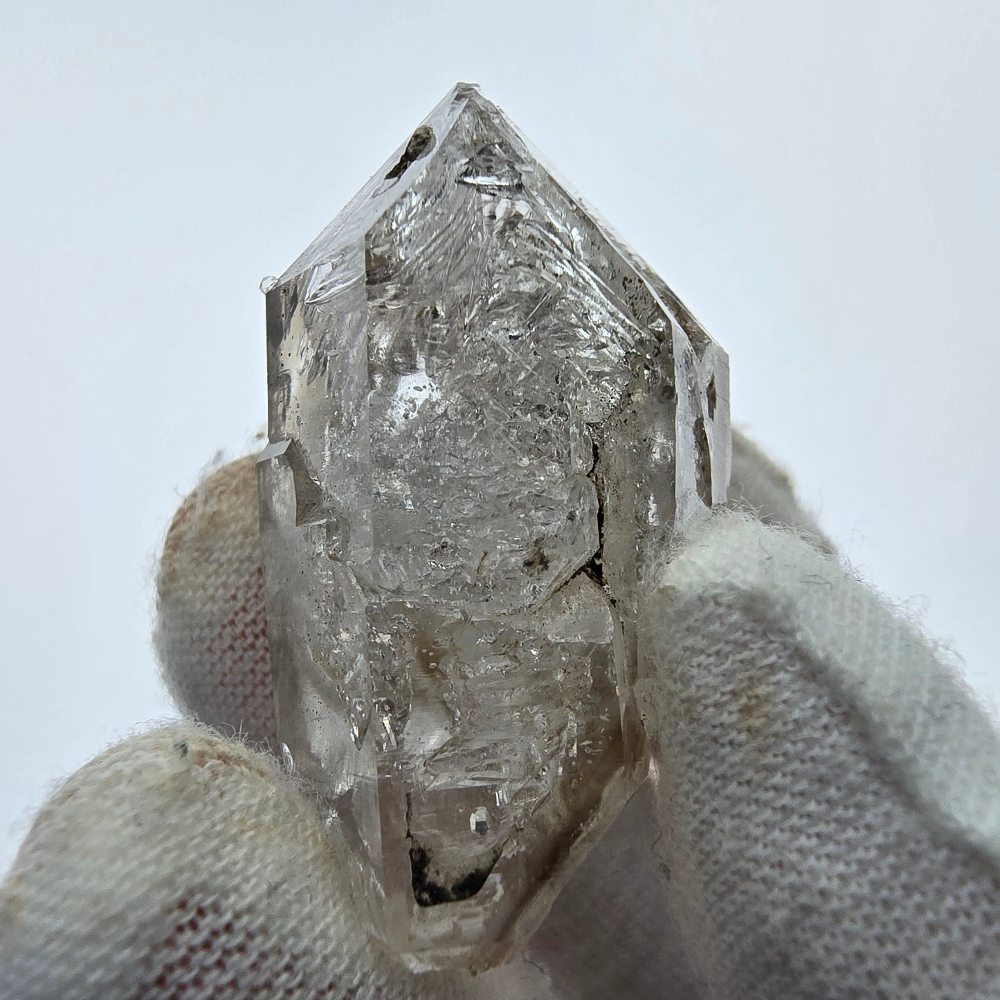 12x klare Phantom Rauchquarz Spitzen, Zepter aus Goboboseb, Namibia Lot Sammlung