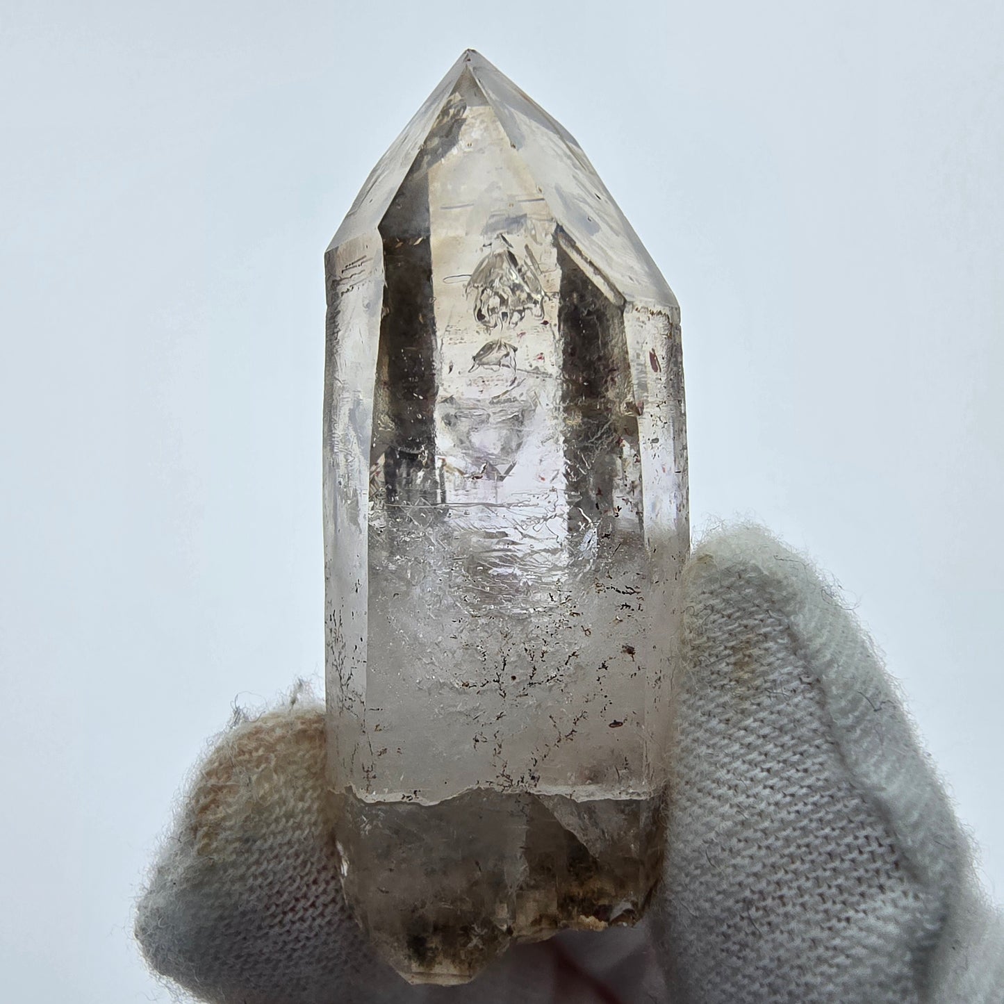 12x klare Phantom Rauchquarz Spitzen, Zepter aus Goboboseb, Namibia Lot Sammlung