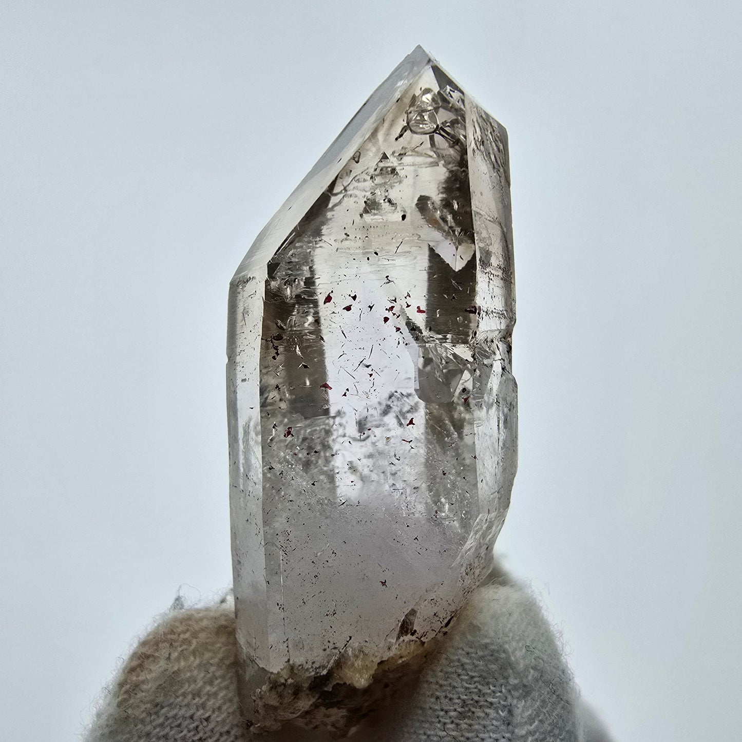 12x klare Phantom Rauchquarz Spitzen, Zepter aus Goboboseb, Namibia Lot Sammlung