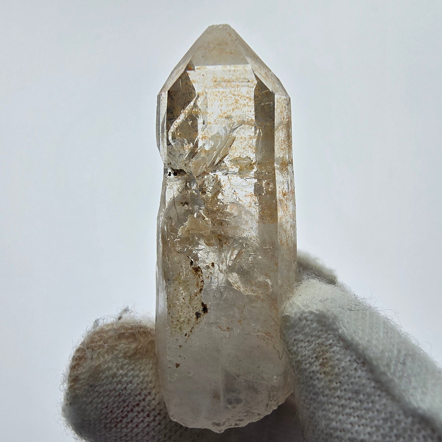 12x klare Phantom Rauchquarz Spitzen, Zepter aus Goboboseb, Namibia Lot Sammlung