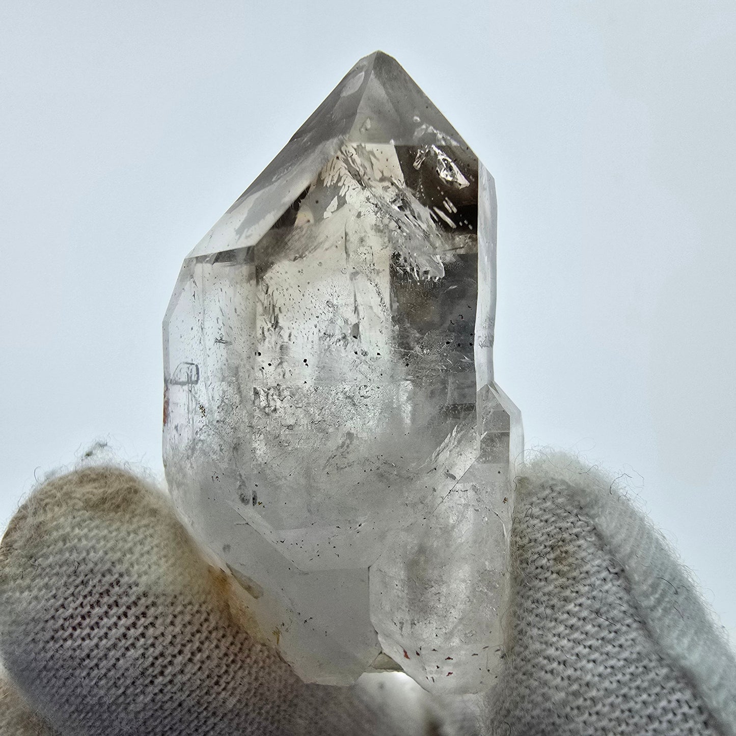 12x klare Phantom Rauchquarz Spitzen, Zepter aus Goboboseb, Namibia Lot Sammlung