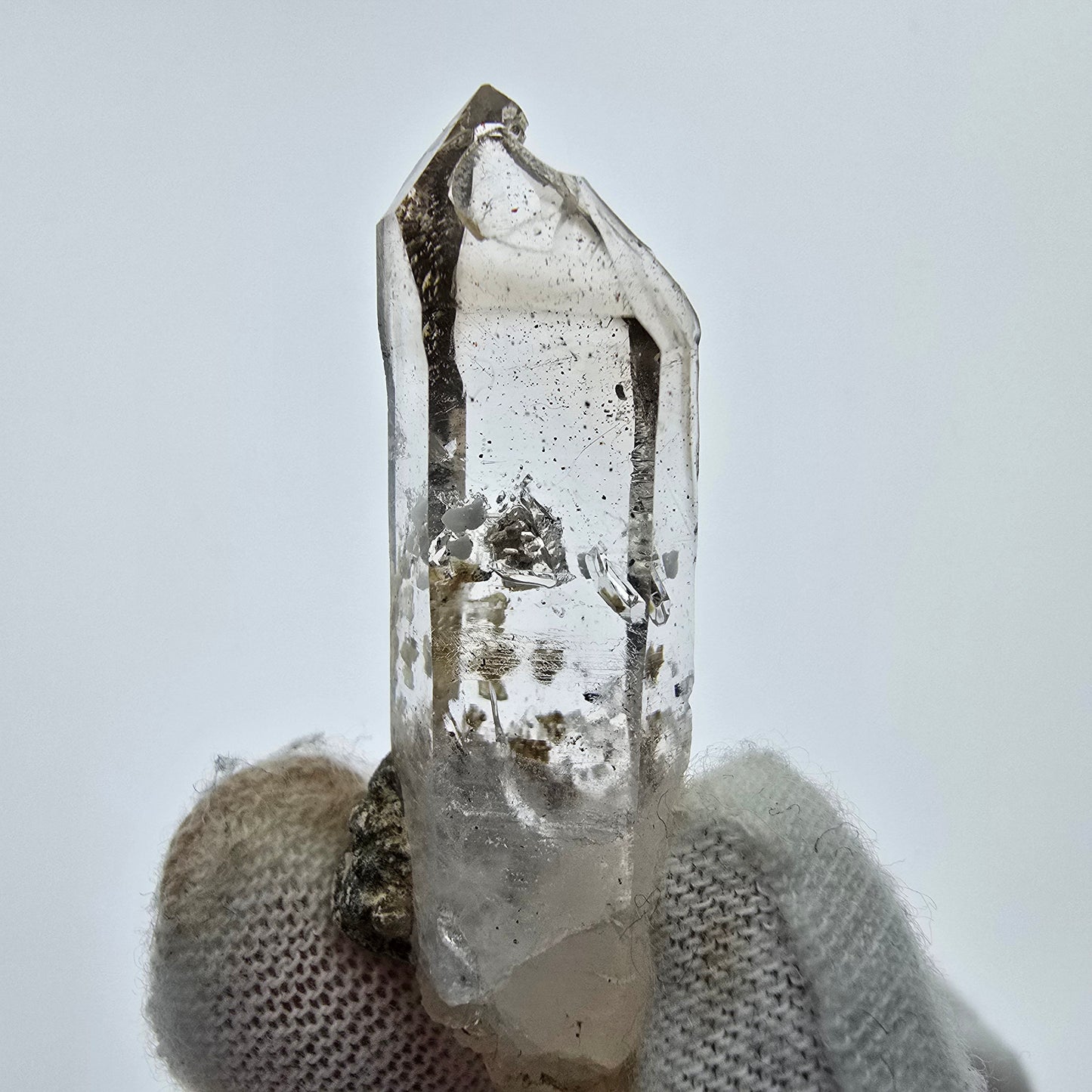 12x klare Phantom Rauchquarz Spitzen, Zepter aus Goboboseb, Namibia Lot Sammlung